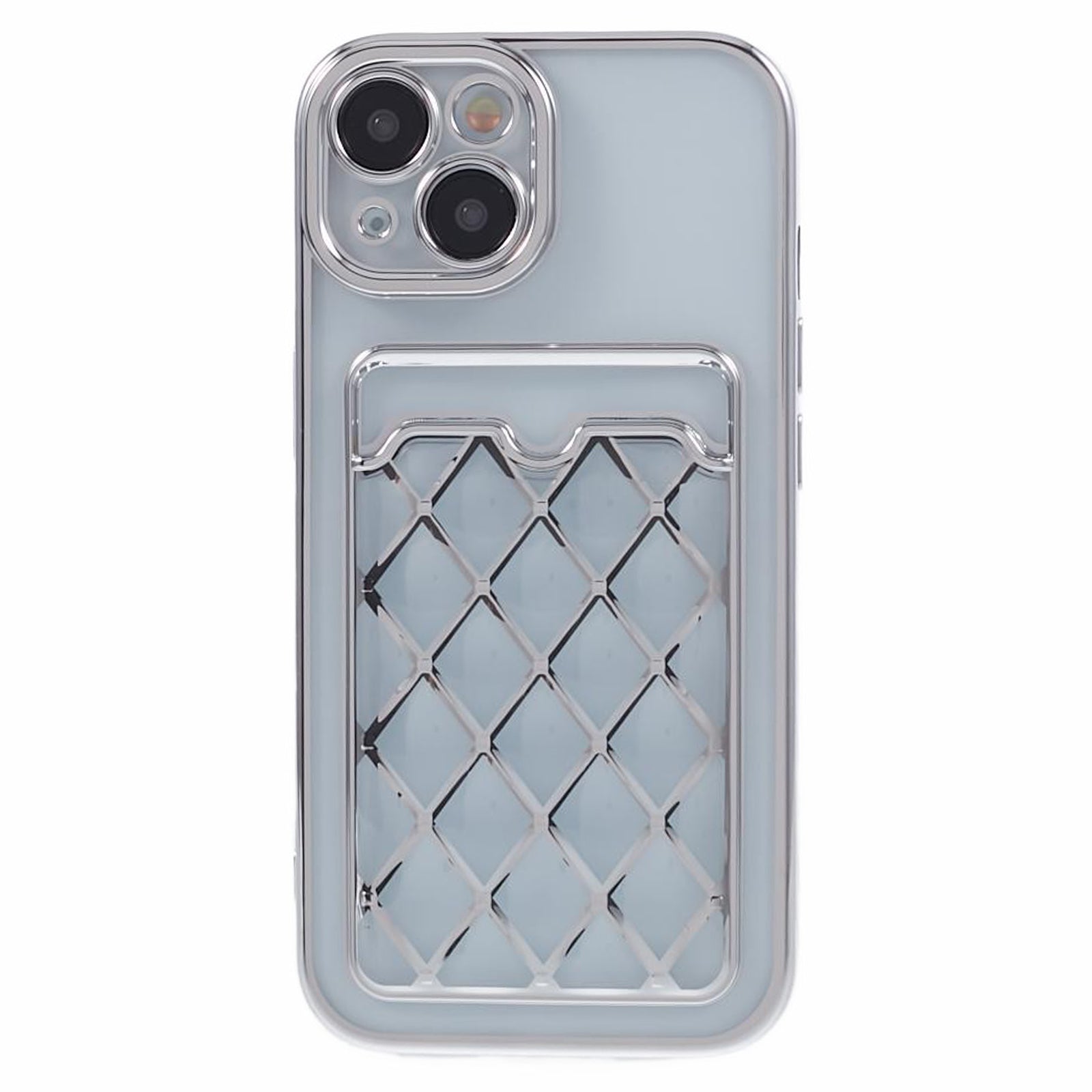 JJ Series For iPhone 13 6.1 inch TPU Case Electroplated Anti-scratch Card Slot Protective Cover - Gold