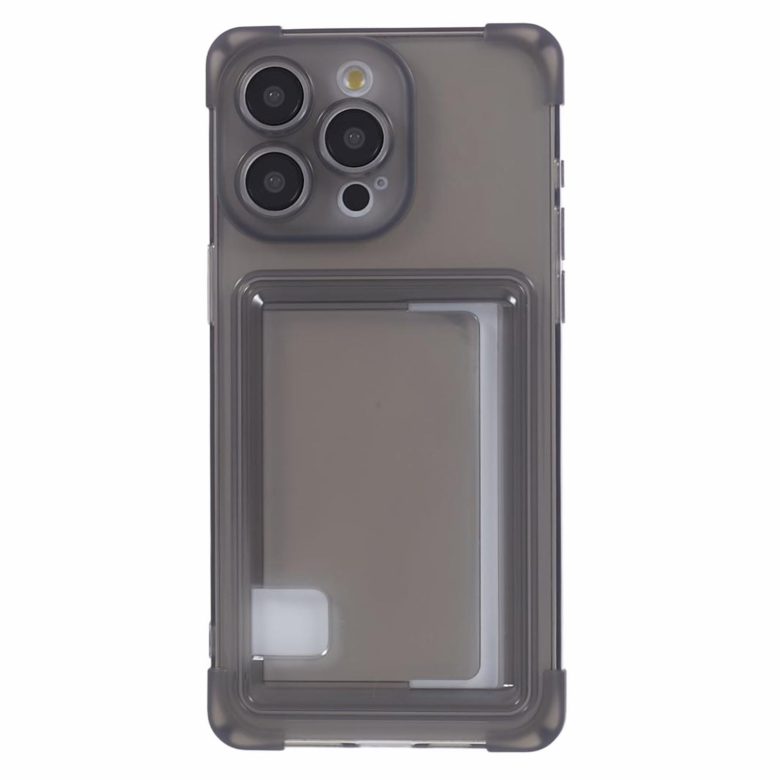 HRX Series for iPhone 13 Pro Card Slot Case Drop-proof TPU Cover - Transparent Black