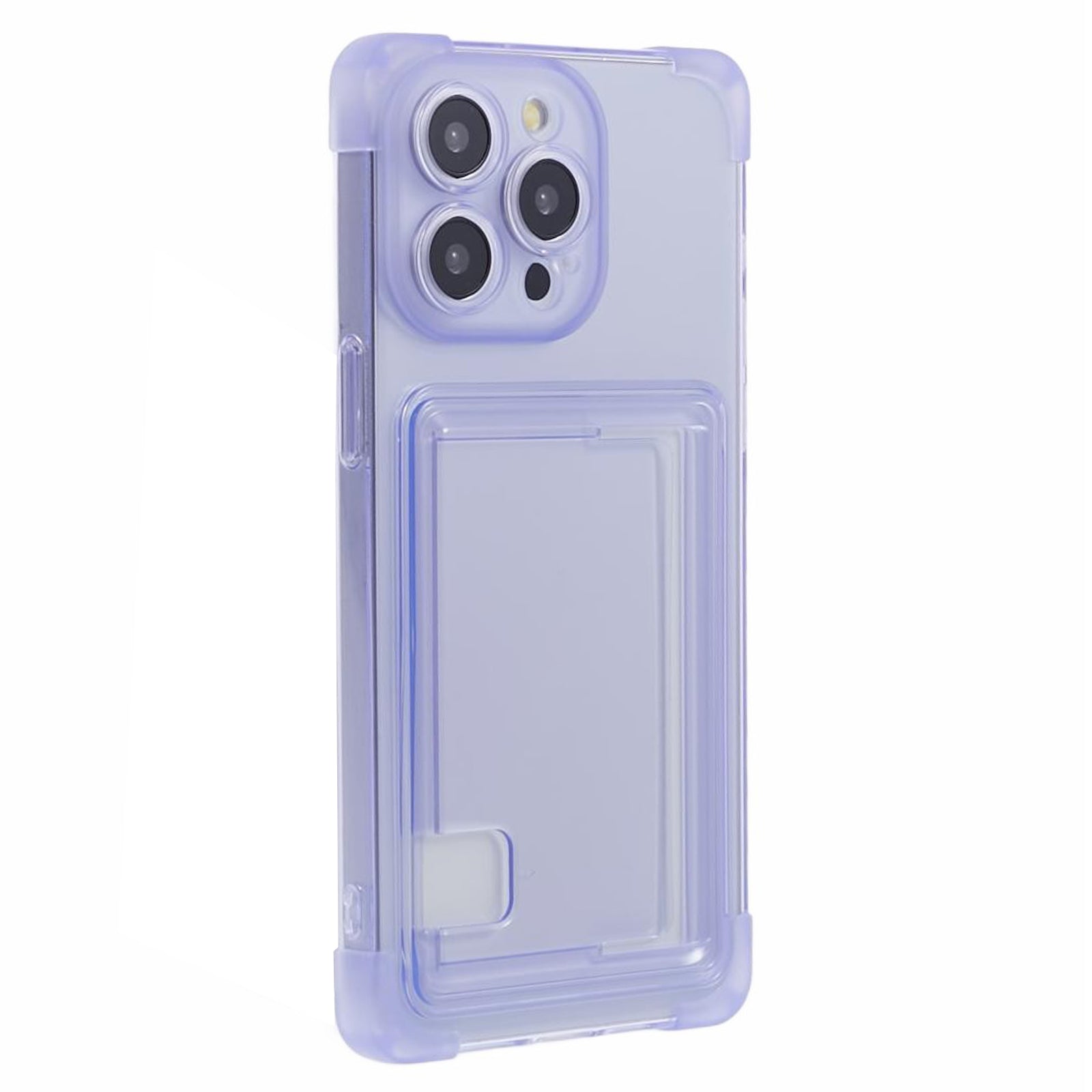 HRX Series for iPhone 13 Pro Card Slot Case Drop-proof TPU Cover - Transparent Black