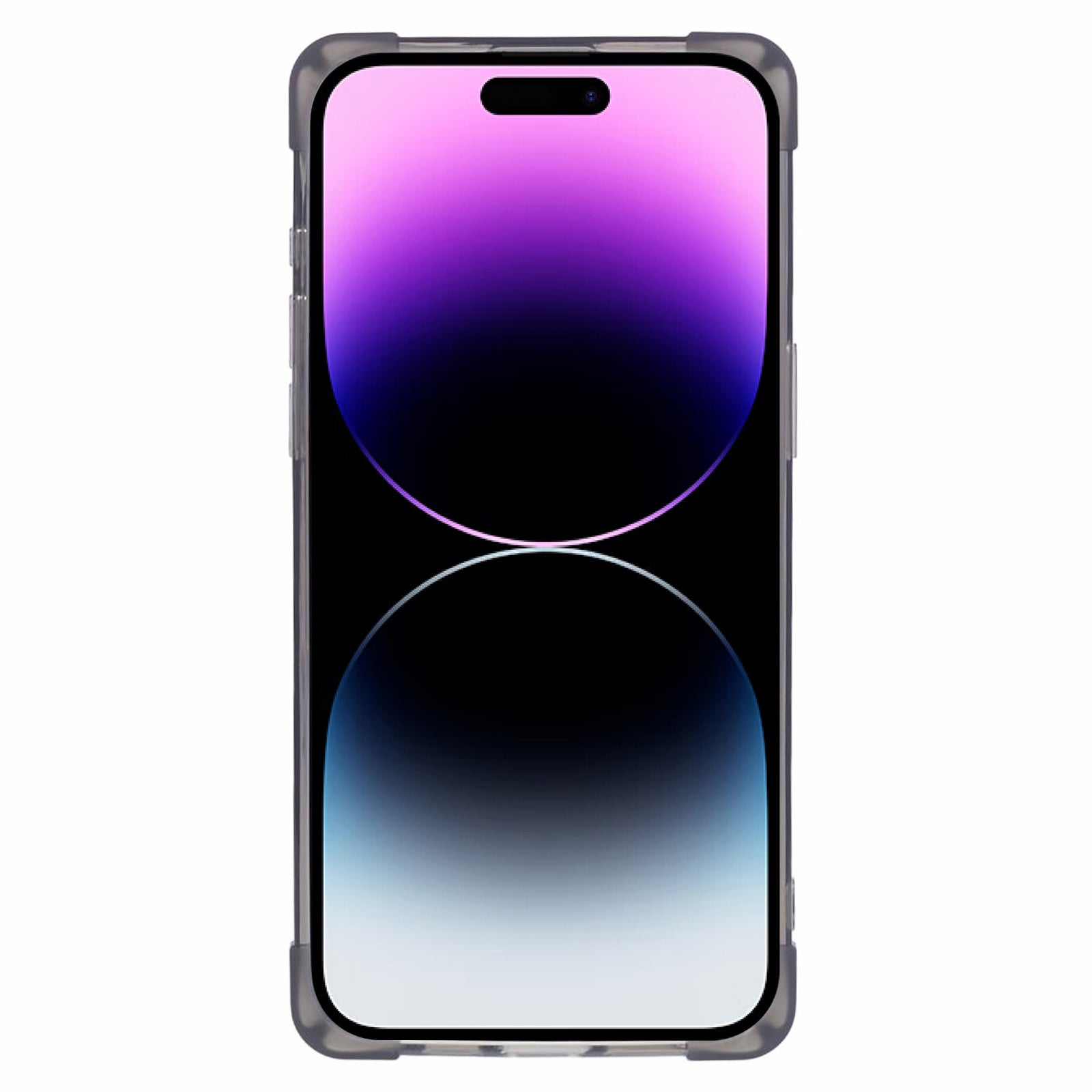 HRX Series for iPhone 14 Pro Max TPU Case with Card Holder Four Corner Protection - Transparent Black