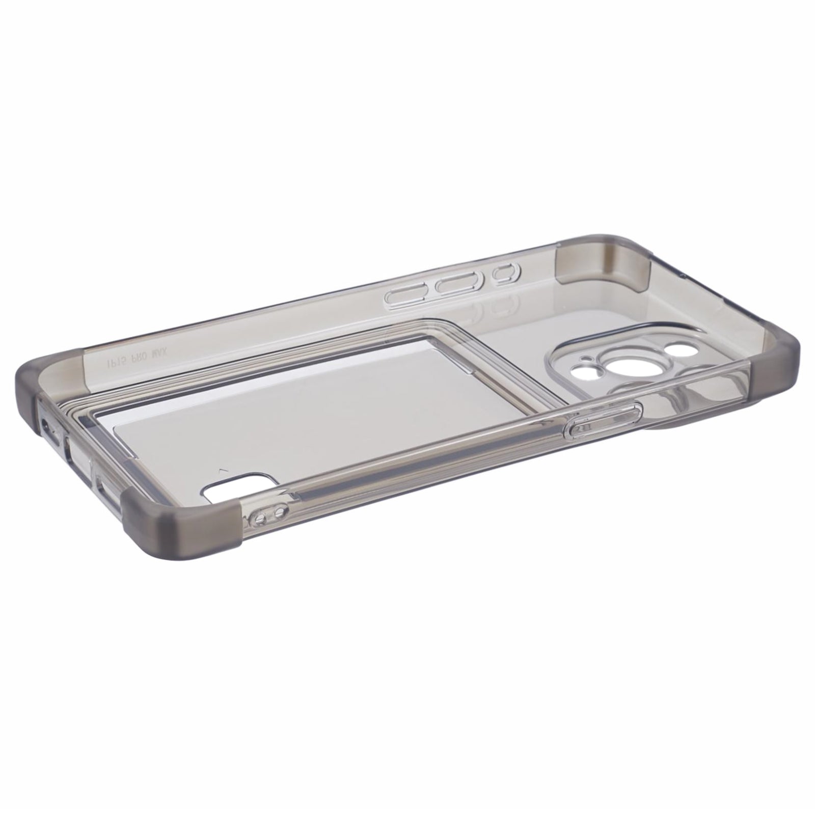 HRX Series for iPhone 13 Pro Max TPU Phone Case Four Corner Drop Protection - Transparent Black