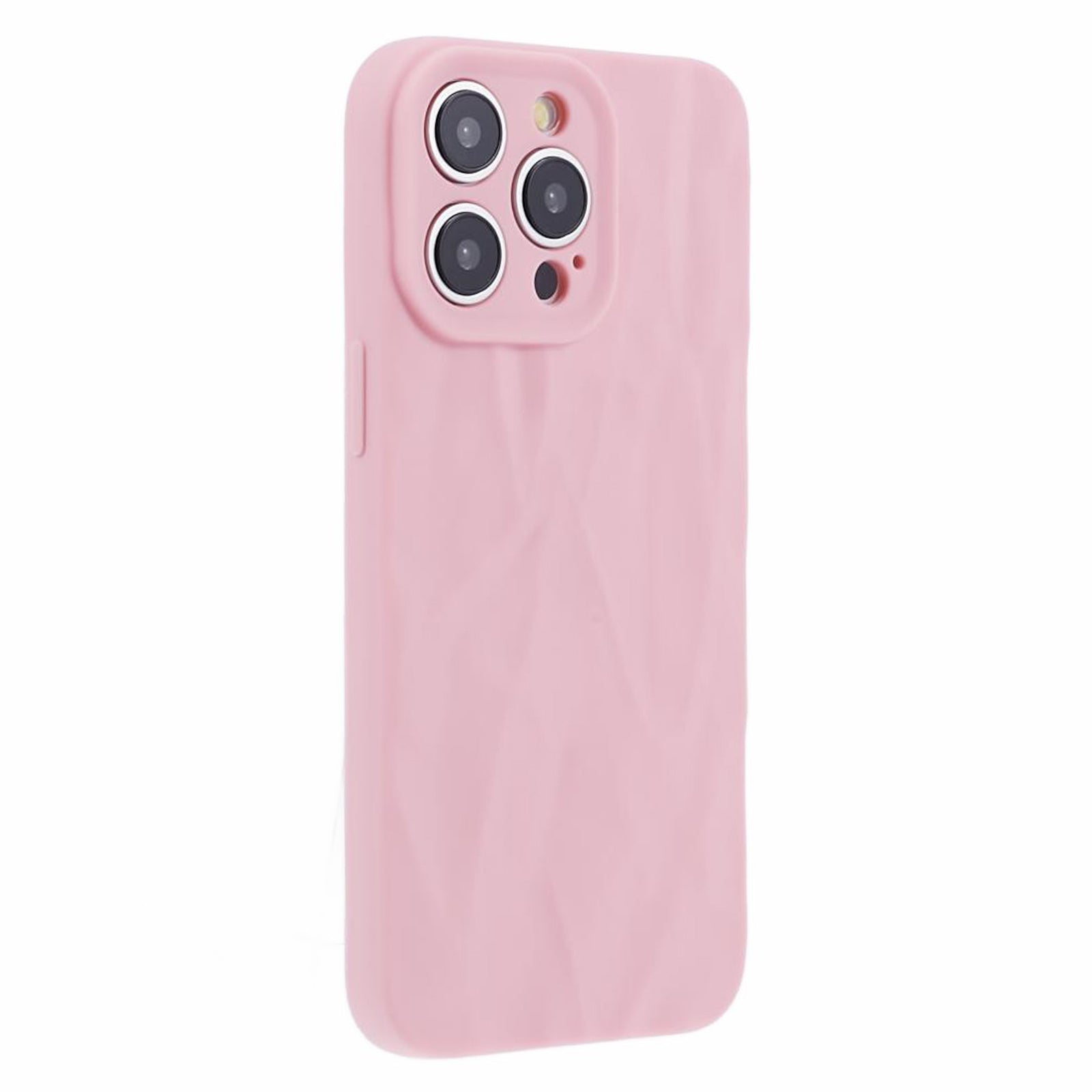 HRX Series For iPhone 14 Pro Case Slim-Fit TPU 3D Wrinkled Uneven Protective Shell - Rose