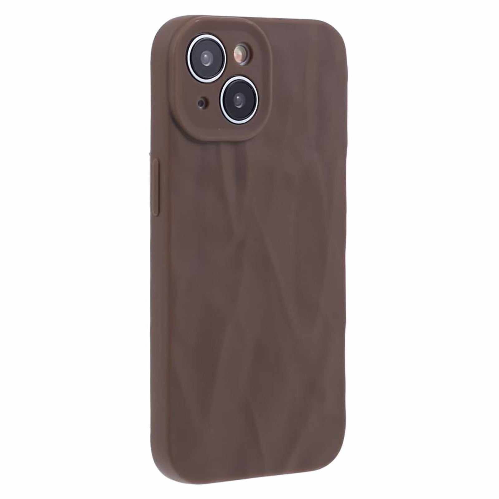 HRX Series For iPhone 14 TPU Case Wrinkled Uneven Anti-scratch Phone Guard Cover - White