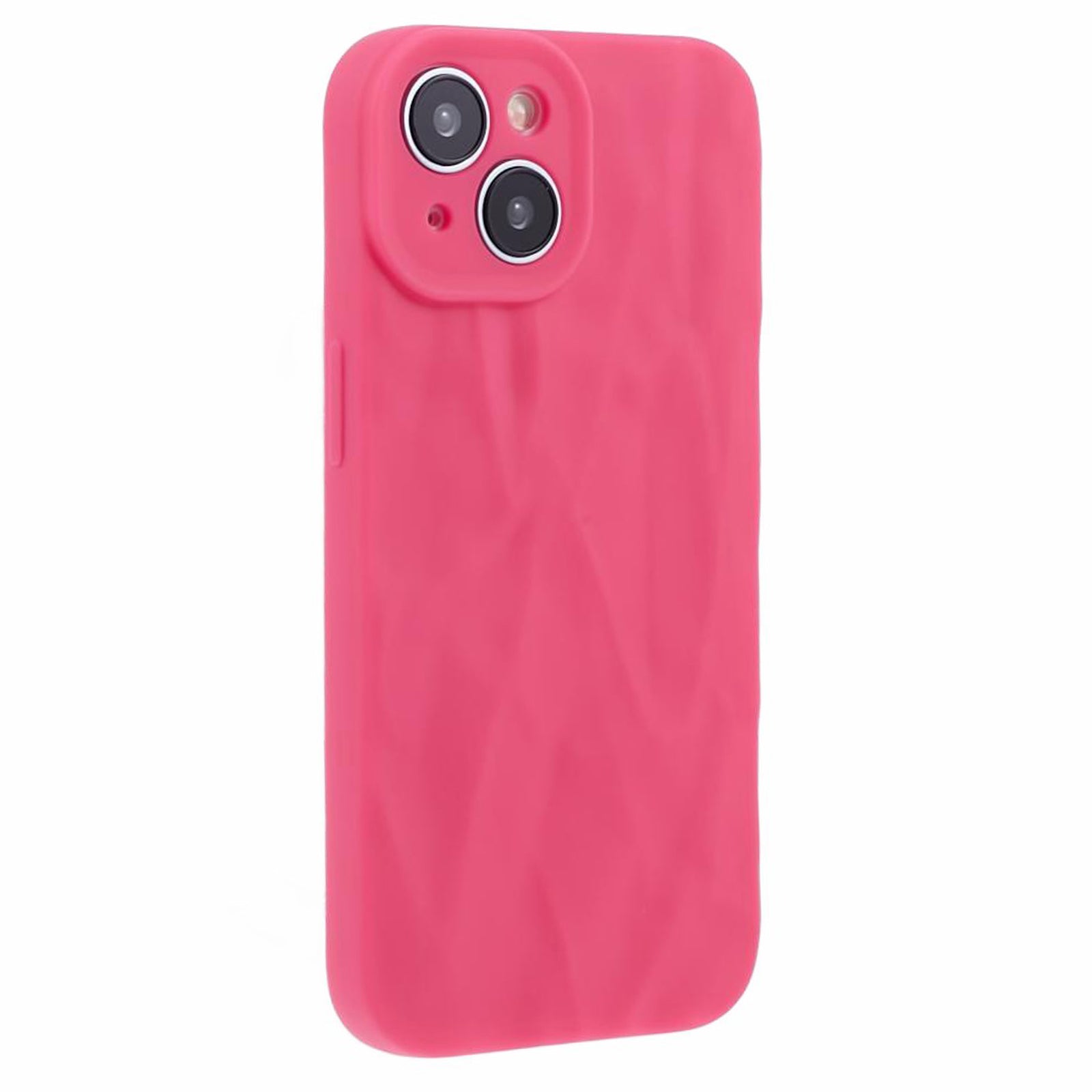 HRX Series For iPhone 14 TPU Case Wrinkled Uneven Anti-scratch Phone Guard Cover - White