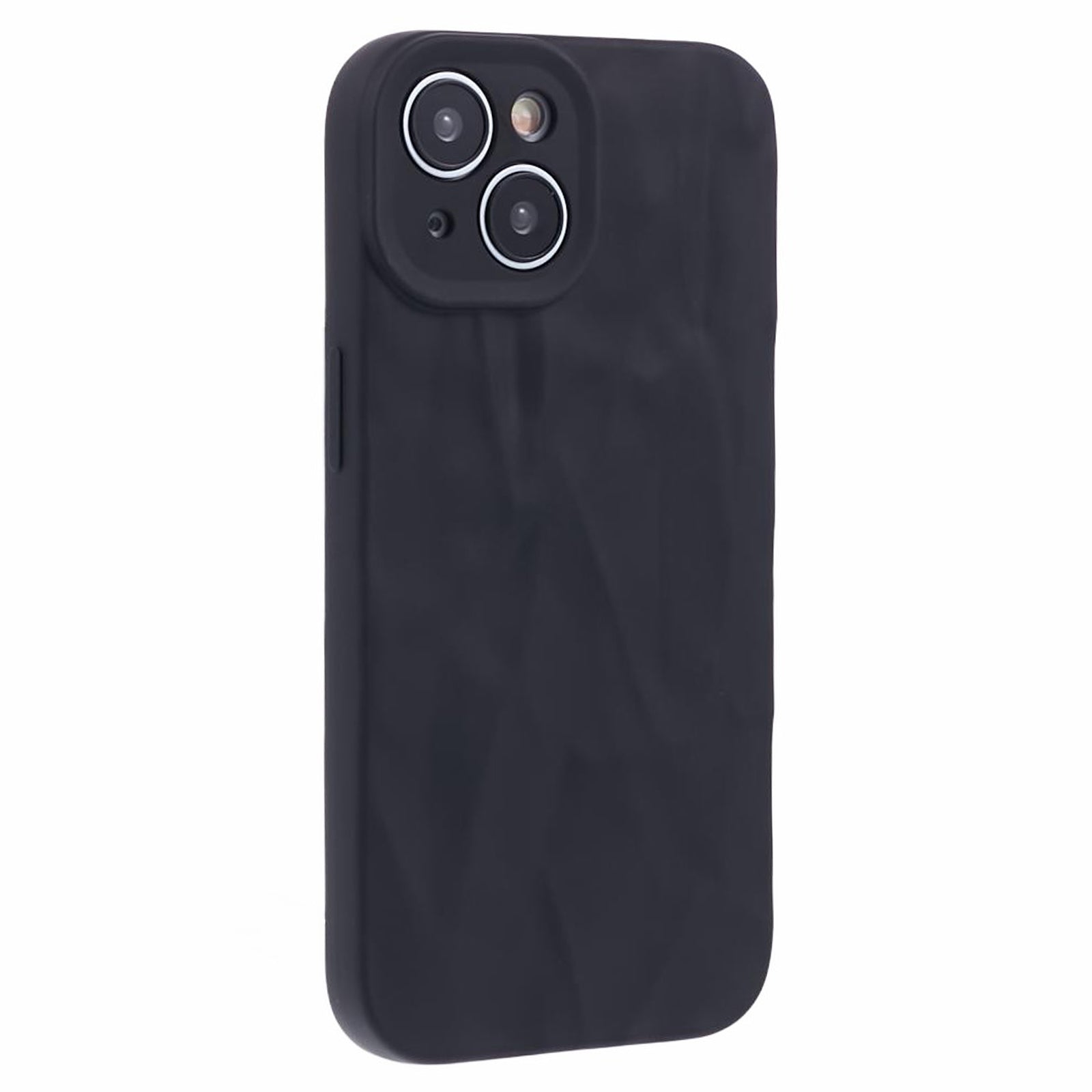 HRX Series For iPhone 15 Plus Wrinkled Uneven Case Soft TPU Drop-resistant Protective Cover - White