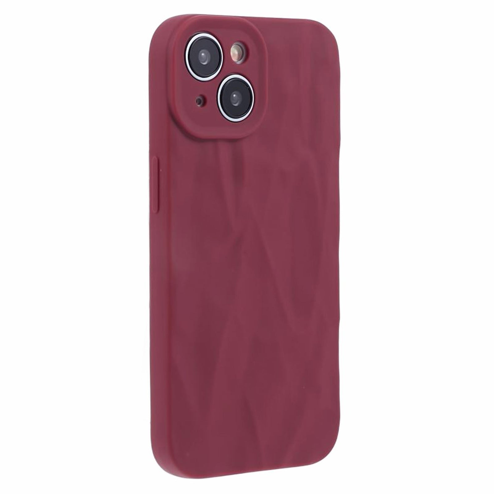 HRX Series For iPhone 15 Plus Wrinkled Uneven Case Soft TPU Drop-resistant Protective Cover - White