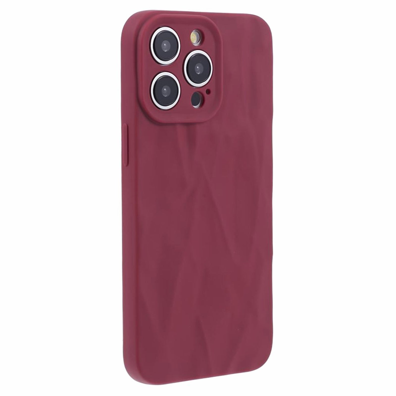 HRX Series For iPhone 14 Pro Max Case Solid Color Wrinkle Protective Back Cover - Rose