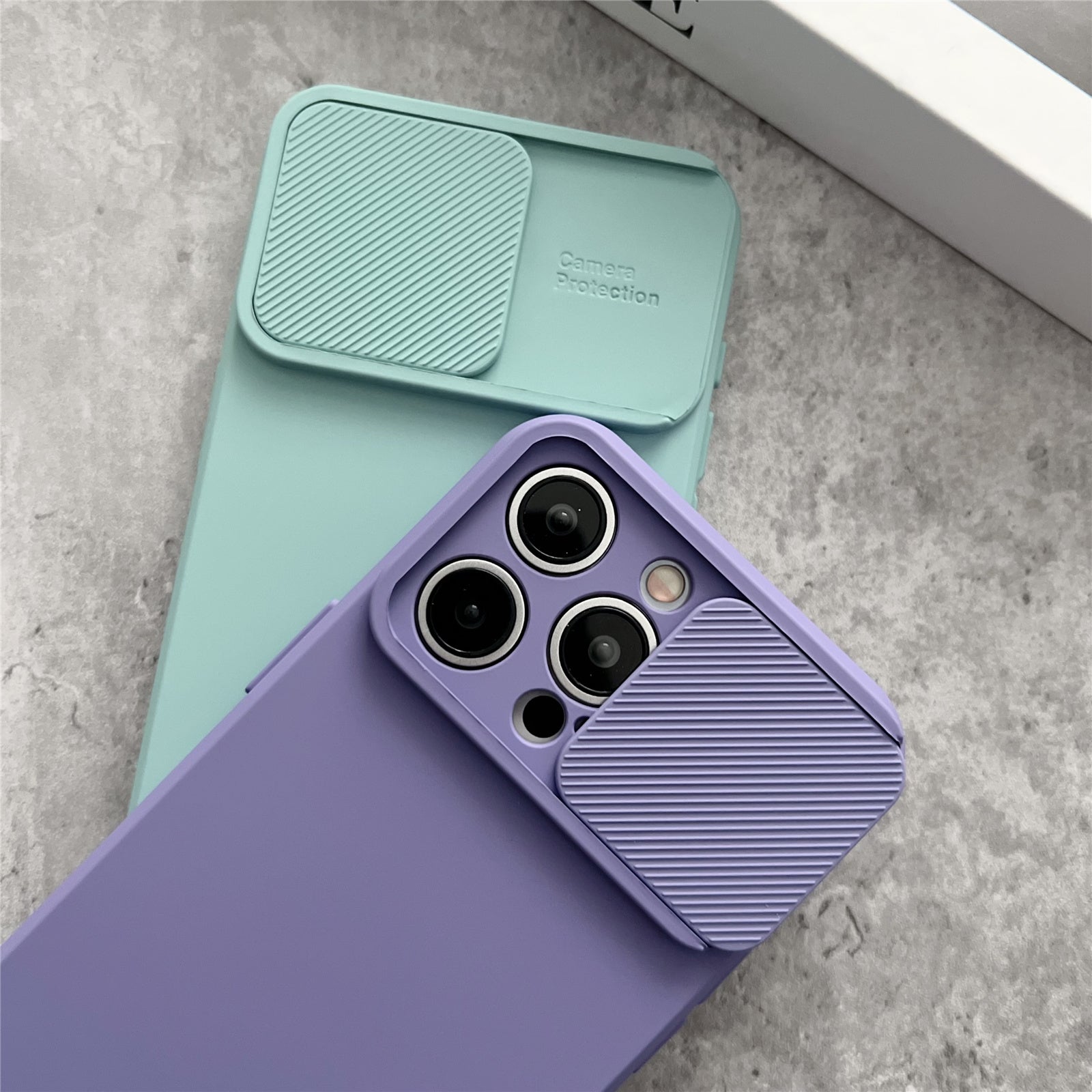 TMT Series for iPhone 14 Pro Max Cell Phone Case Slide Lens Protection TPU Slim-Fit Back Cover - Purple