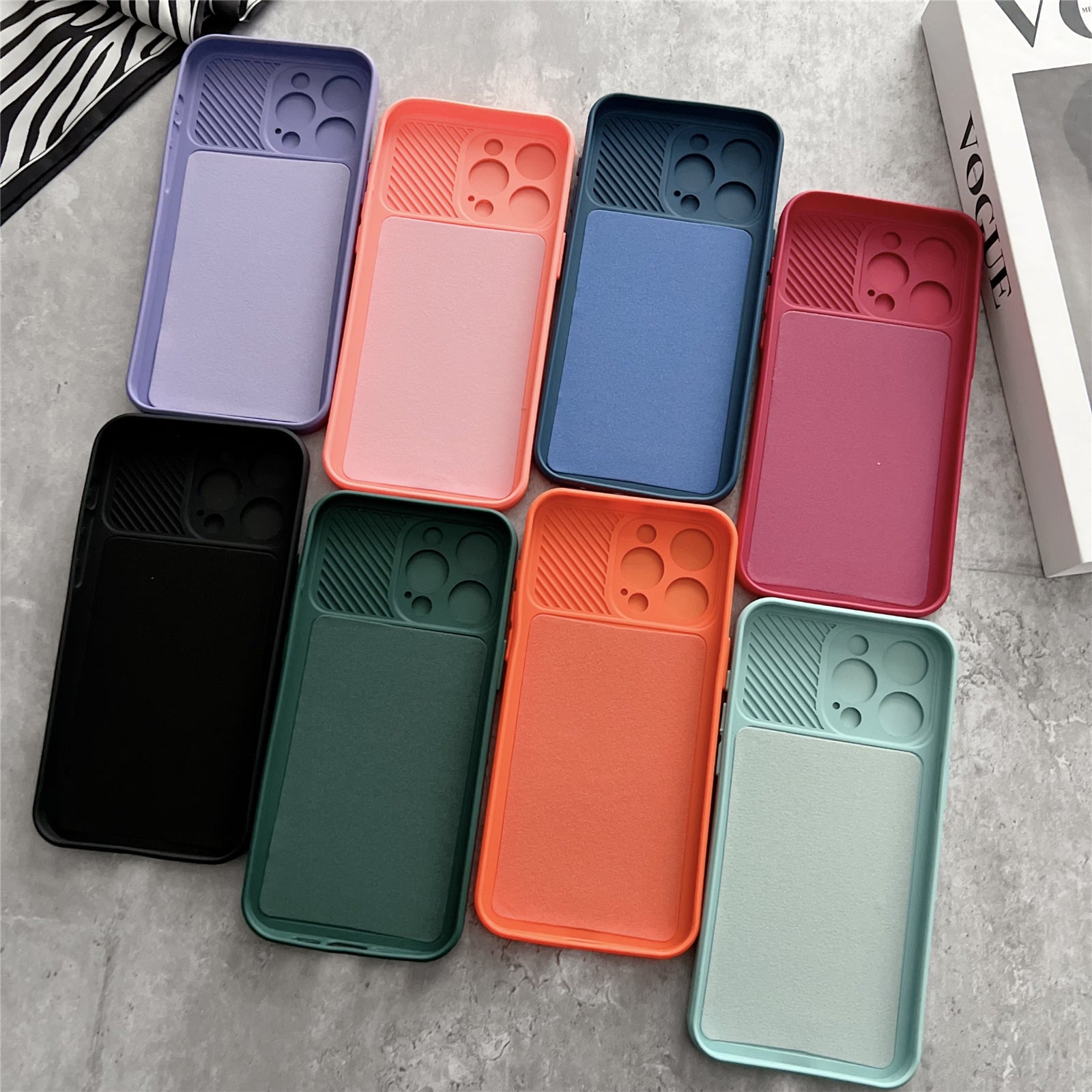 TMT Series for iPhone 14 Pro Max Cell Phone Case Slide Lens Protection TPU Slim-Fit Back Cover - Purple