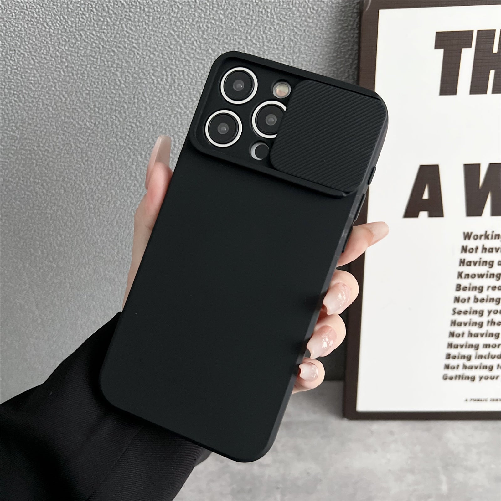 TMT Series for iPhone 14 Pro Max Cell Phone Case Slide Lens Protection TPU Slim-Fit Back Cover - Purple