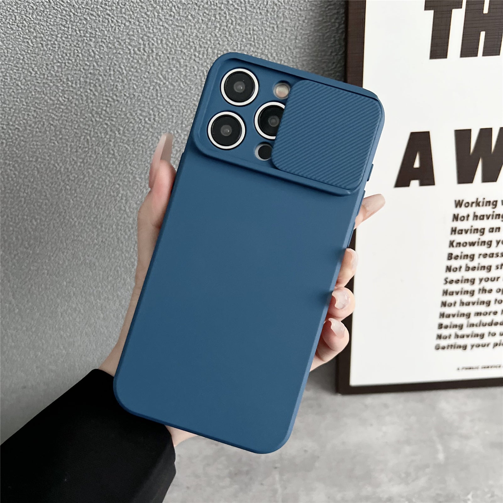 TMT Series for iPhone 14 Pro Max Cell Phone Case Slide Lens Protection TPU Slim-Fit Back Cover - Purple