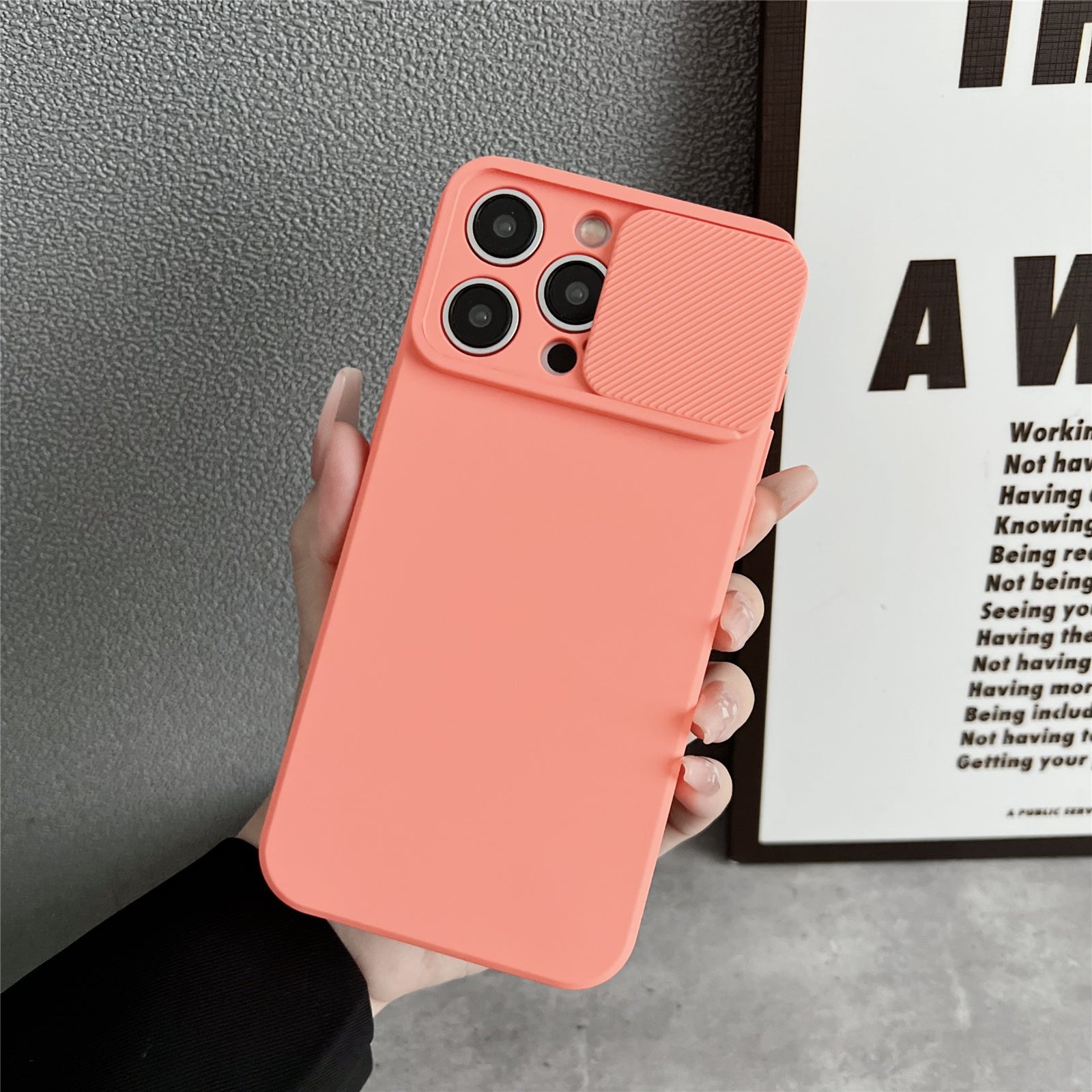 TMT Series for iPhone 14 Pro Max Cell Phone Case Slide Lens Protection TPU Slim-Fit Back Cover - Purple