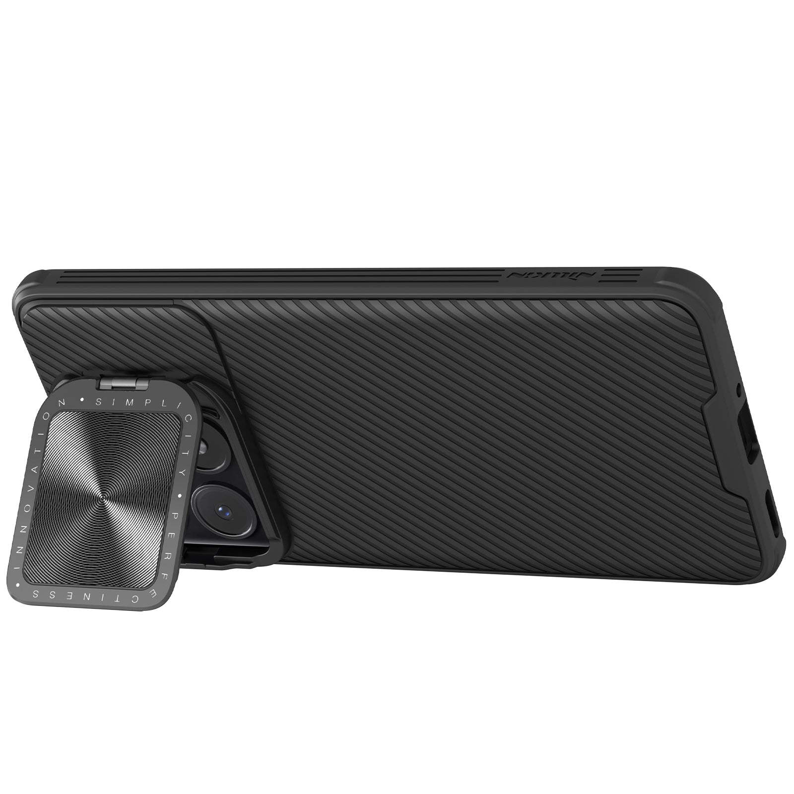 NILLKIN CamShield Prop Series for Xiaomi Redmi K70 5G / K70 Pro 5G PC+TPU Phone Case Kickstand Phone Cover - Black