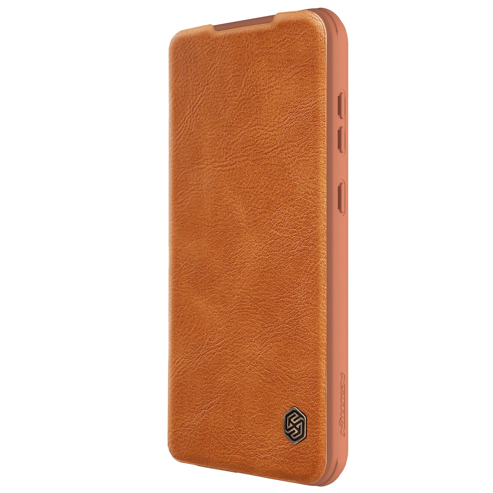 NILLKIN Qin Pro Series for Samsung Galaxy A35 5G Phone Case PU Leather Flip Cover with Card Holder - Brown