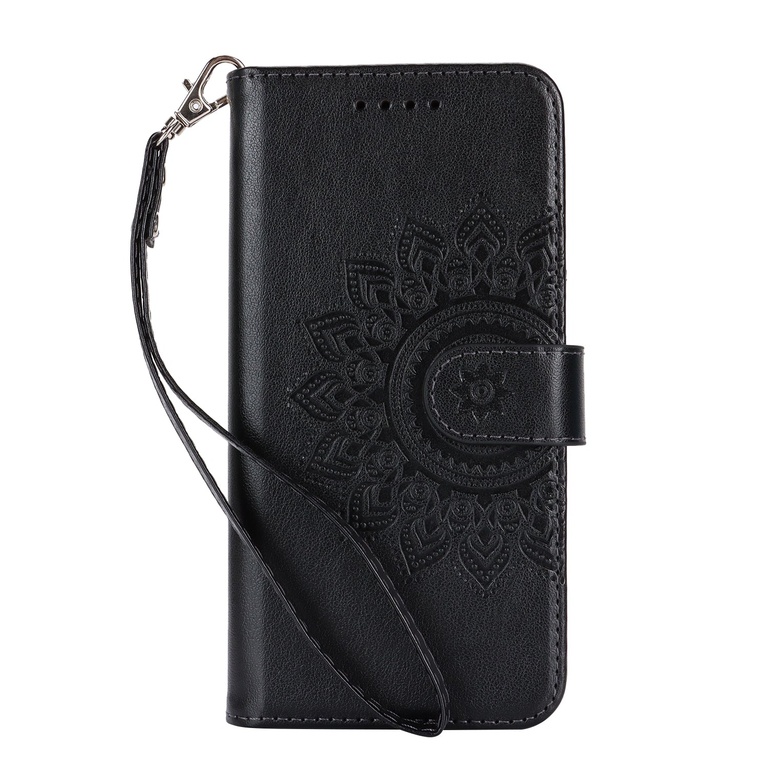 For Samsung Galaxy A53 5G Magnetic Phone Case R61 Texture Leather Wallet Stand Cover - Black