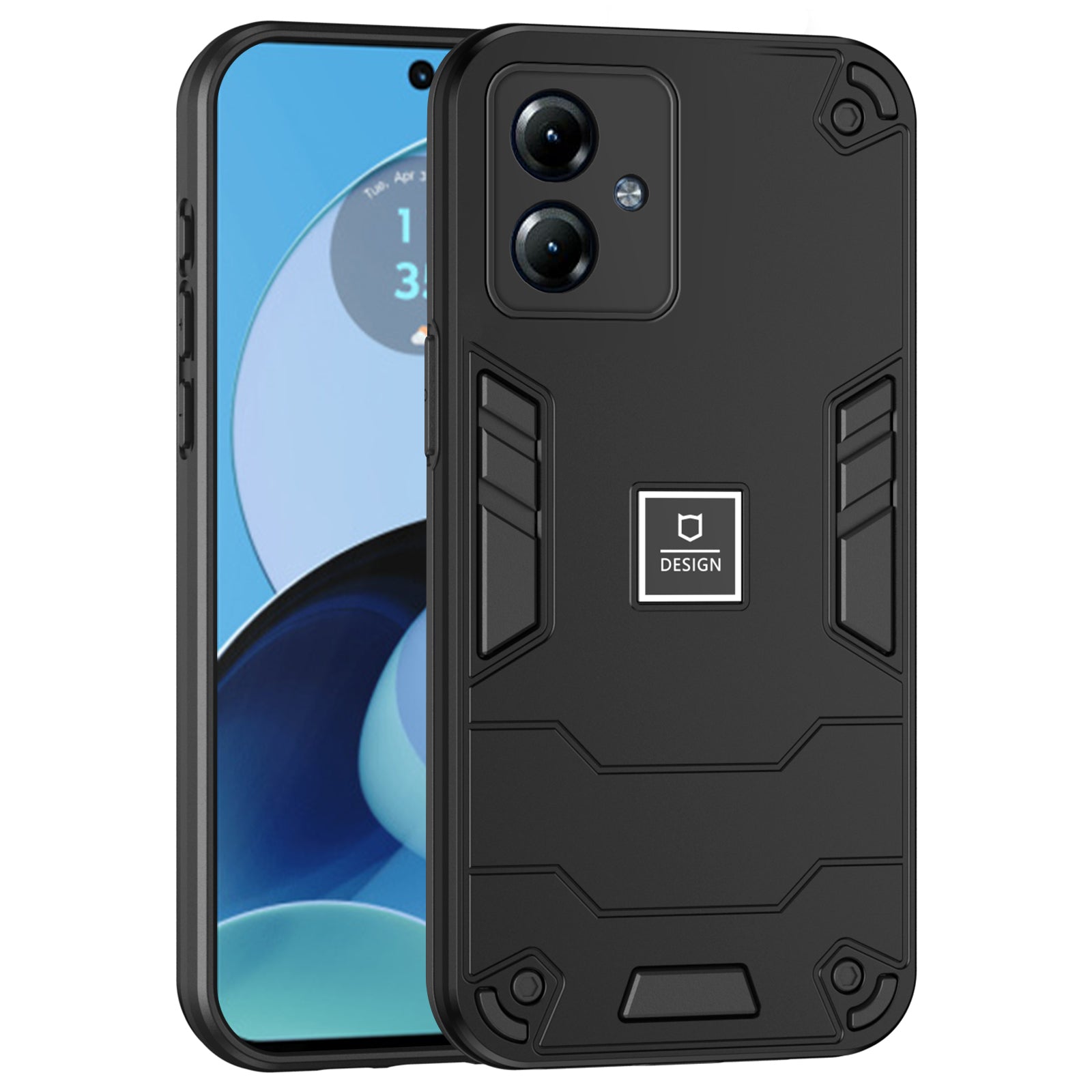 For Motorola Moto G14 4G Phone Case TPU + PC Shock-Absorbing Cover - Purple