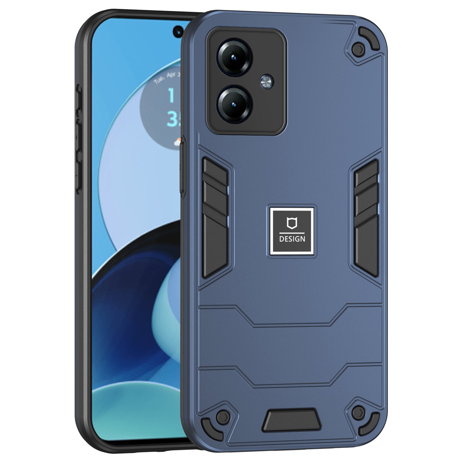 For Motorola Moto G14 4G Phone Case TPU + PC Shock-Absorbing Cover - Purple