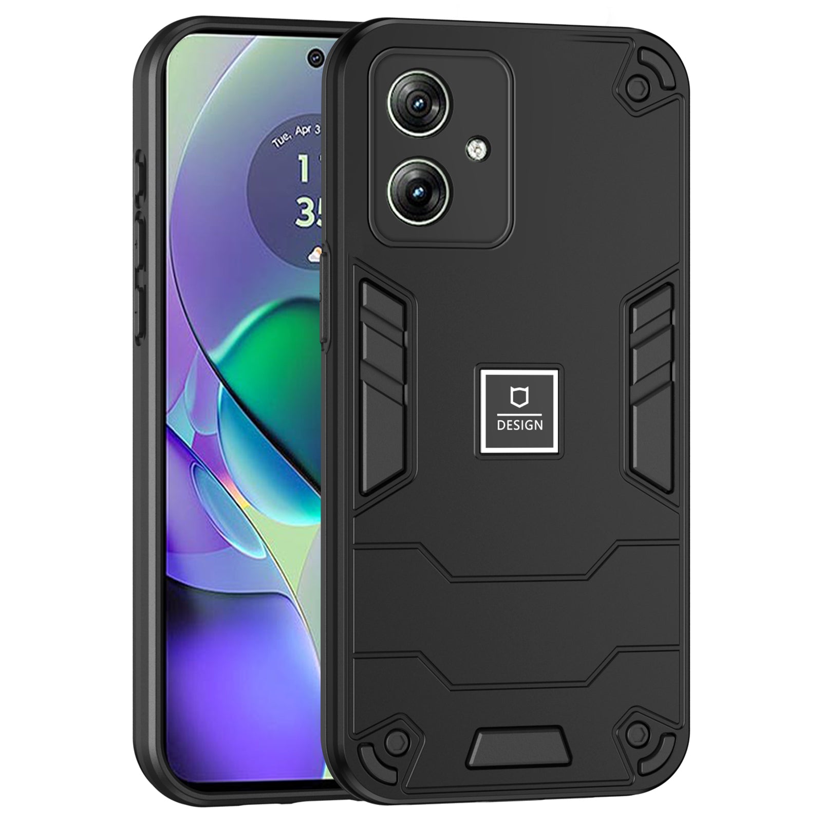 For Motorola Moto G54 5G Phone Case Dual Layer Hybrid TPU + PC Back Cover - Purple
