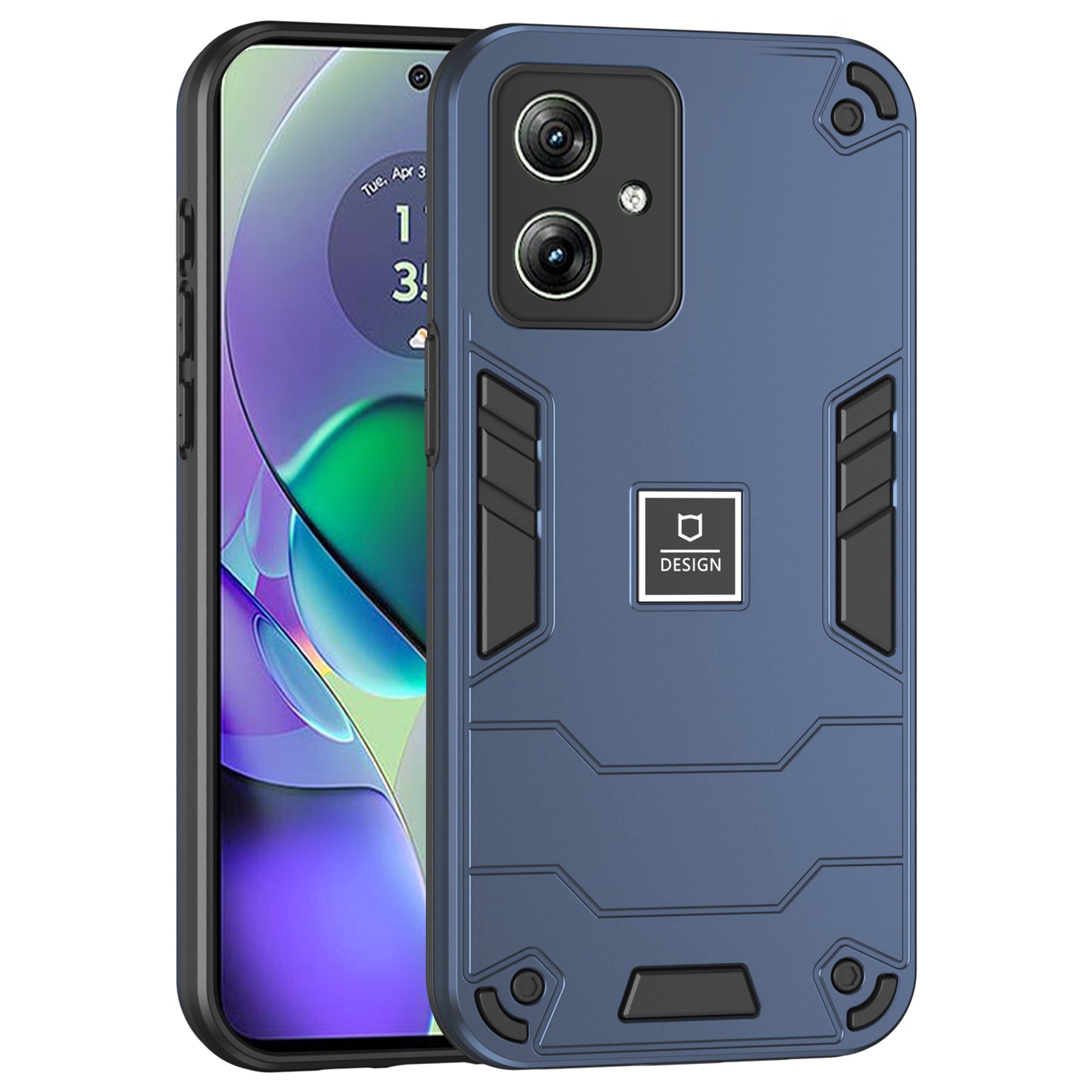 For Motorola Moto G54 5G Phone Case Dual Layer Hybrid TPU + PC Back Cover - Purple