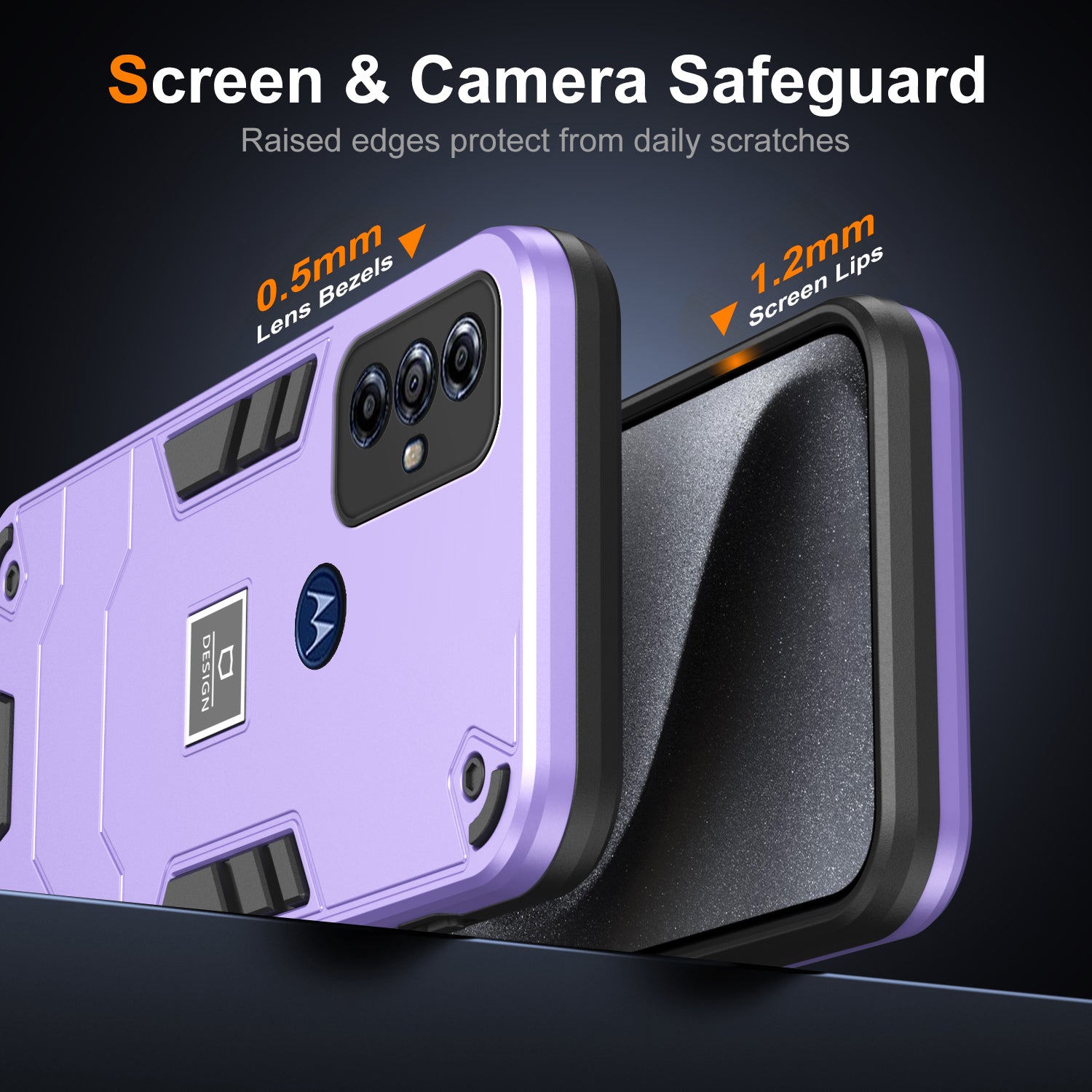 For Motorola Moto G Play (2023) 4G Case Anti-slip Phone Protective Cover - Purple
