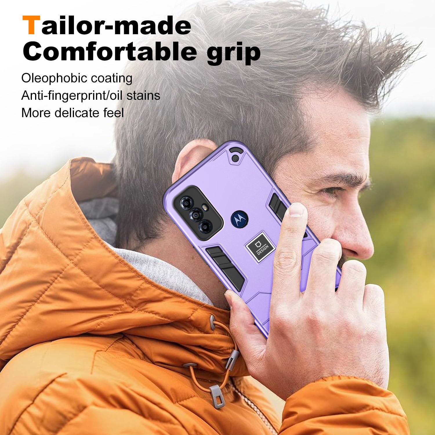 For Motorola Moto G Play (2023) 4G Case Anti-slip Phone Protective Cover - Purple