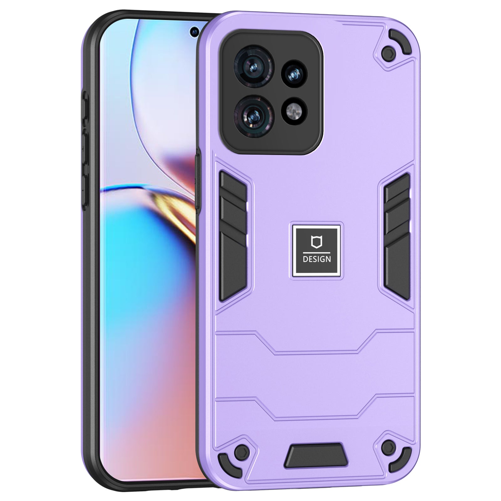 For Motorola Edge 40 Pro 5G / Moto X40 5G Case Hard PC Soft TPU Drop Protective Phone Cover - Navy Blue
