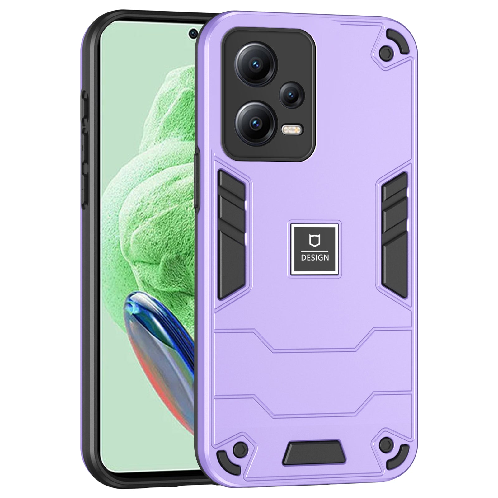 For Xiaomi Redmi Note 12 5G (India) / Poco X5 5G Case PC+TPU Phone Cover - Navy Blue