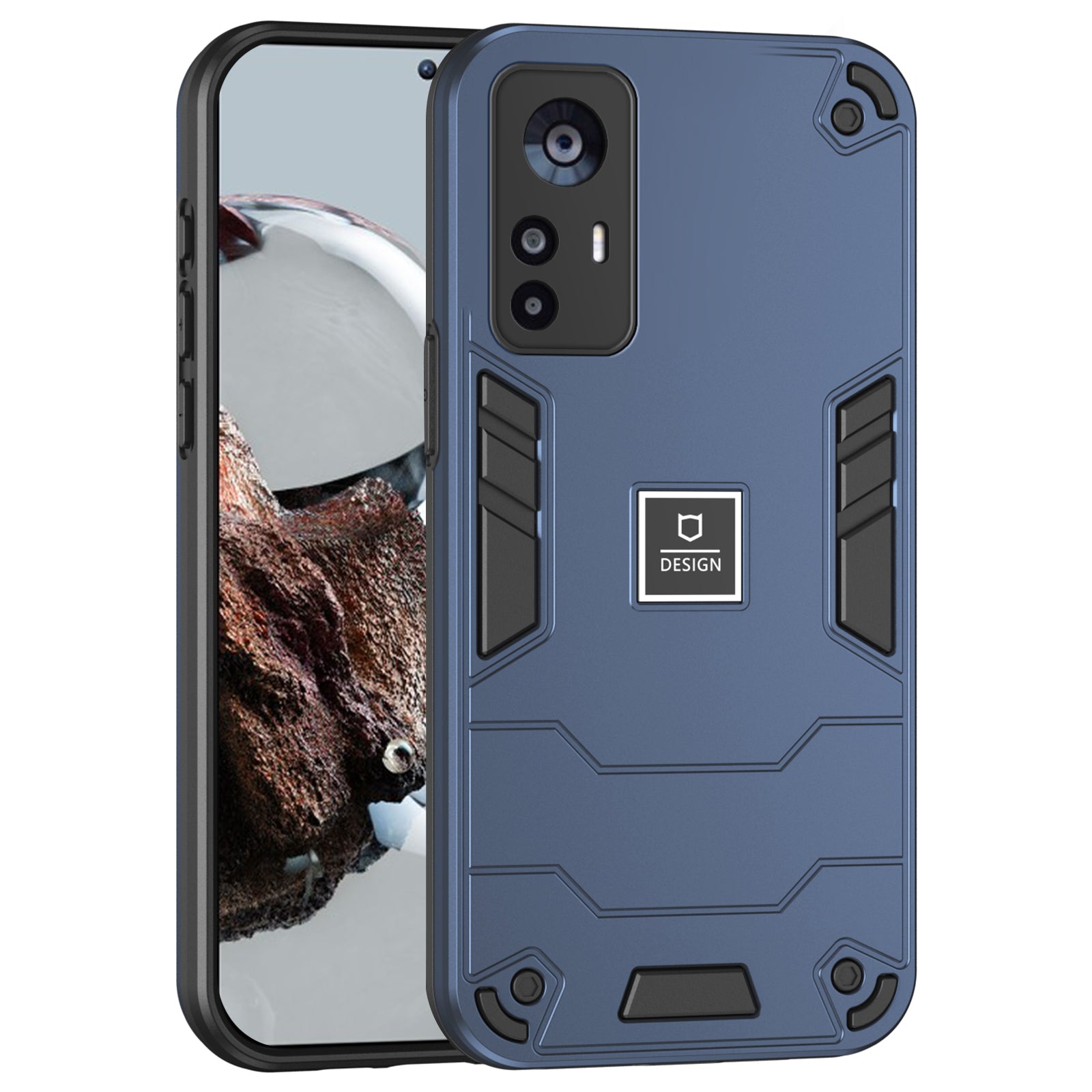 For Xiaomi 12T 5G / 12T Pro 5G / Redmi K50 Ultra Case PC+TPU Anti-Scratch Phone Cover - Black