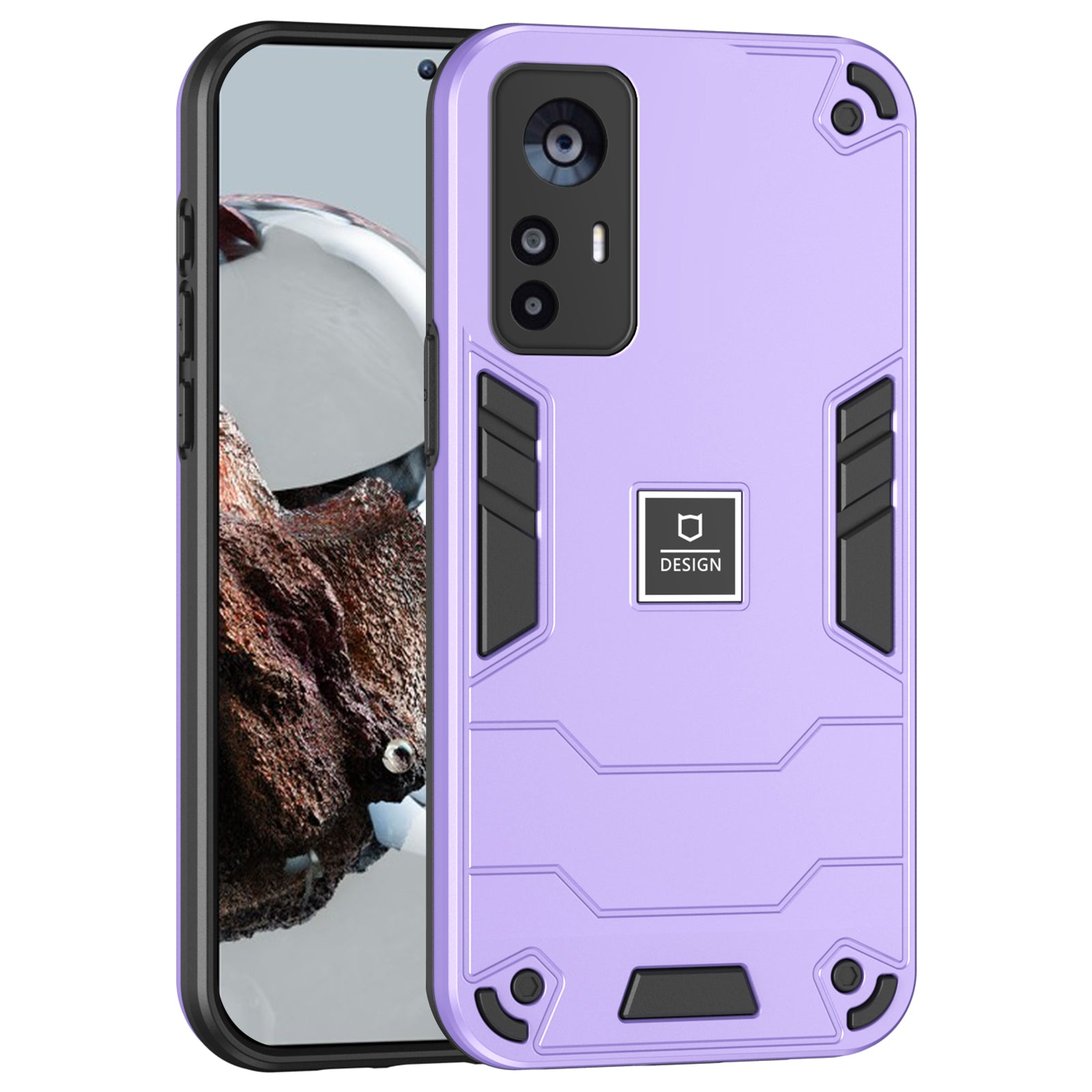 For Xiaomi 12T 5G / 12T Pro 5G / Redmi K50 Ultra Case PC+TPU Anti-Scratch Phone Cover - Black