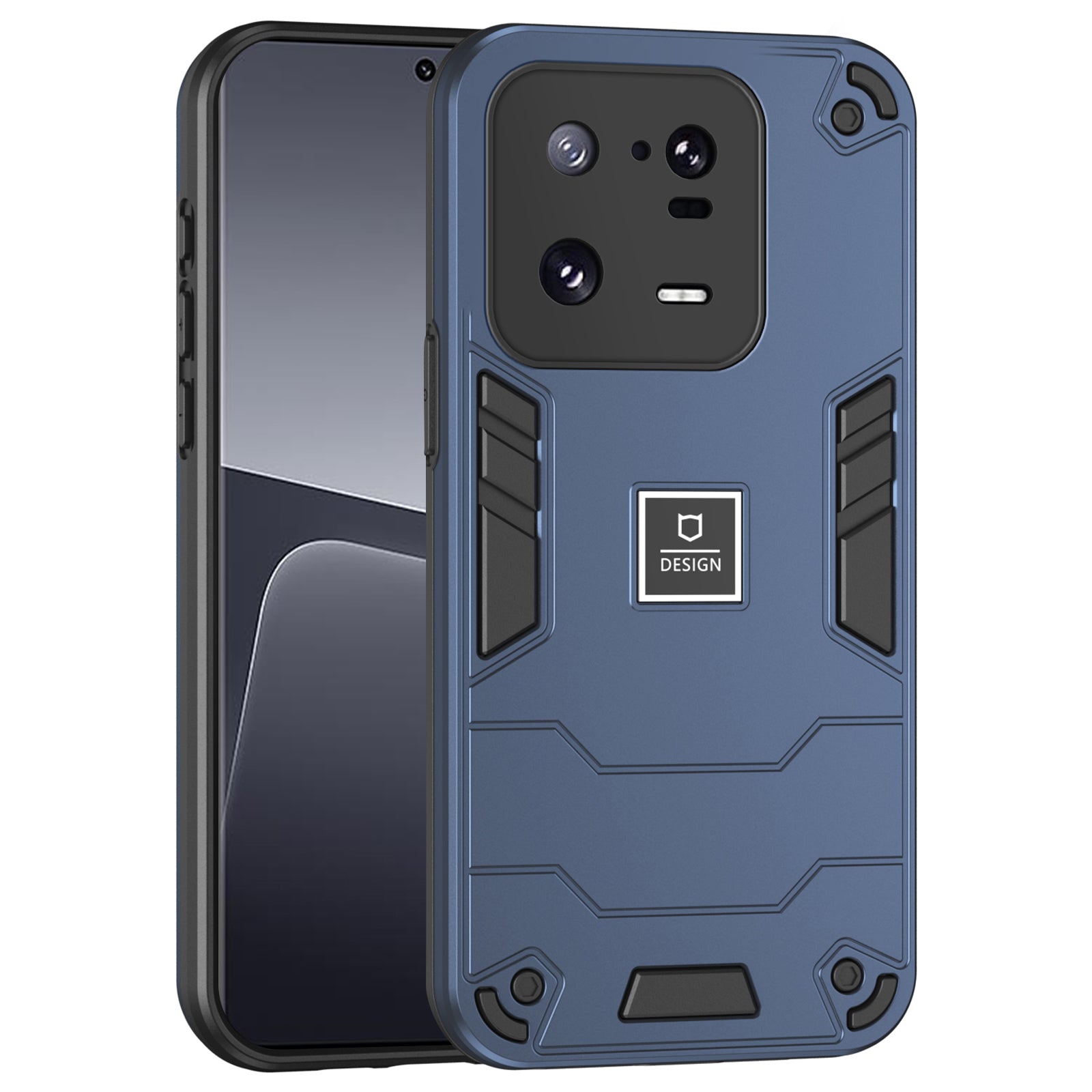 For Xiaomi 13 Pro 5G Phone Case Soft TPU Edge PC Back Protective Cover  - Black