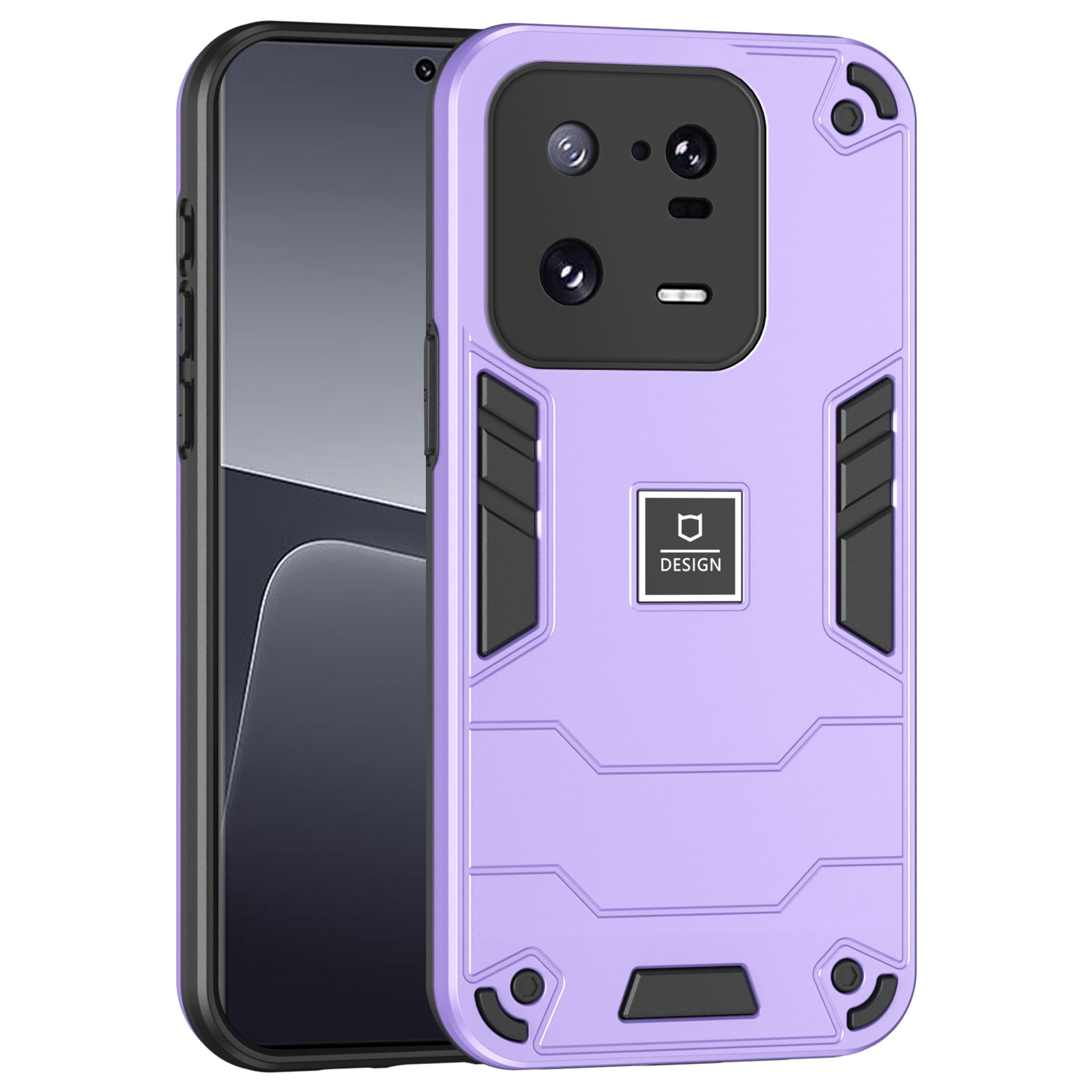 For Xiaomi 13 Pro 5G Phone Case Soft TPU Edge PC Back Protective Cover  - Black