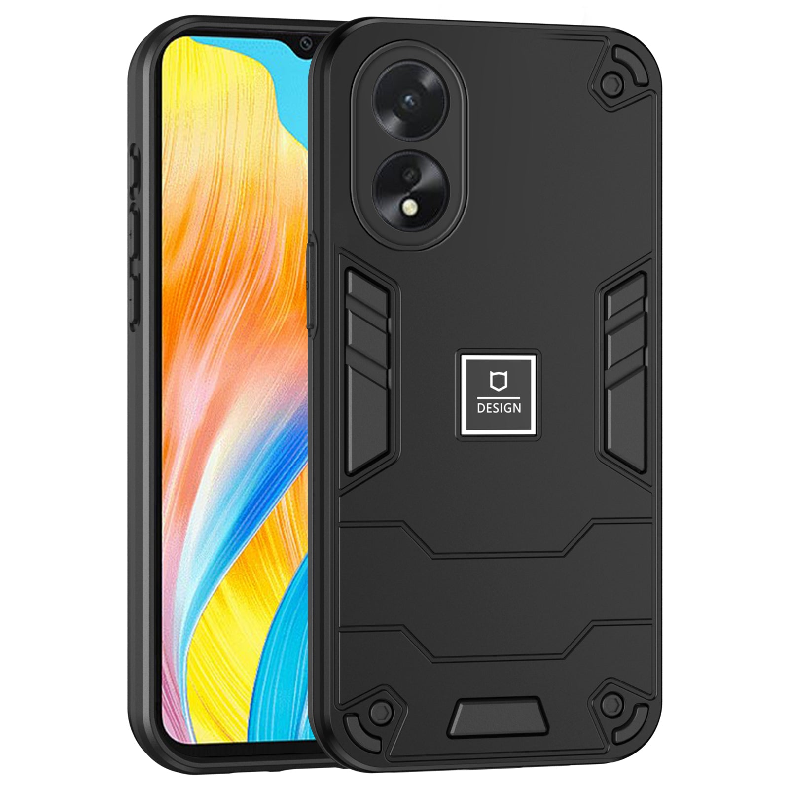 For Oppo A38 4G / A18 4G PC+TPU Case Dual-Layer Design Drop Protection Phone Cover  - Purple