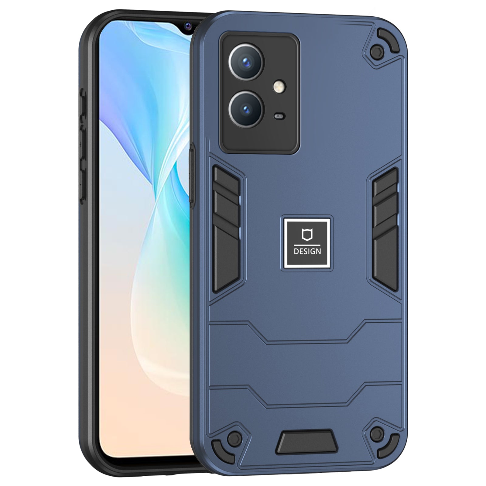 For vivo Y33s / T1x 4G Case Scratch Resistant Protective Phone Cover  - Purple