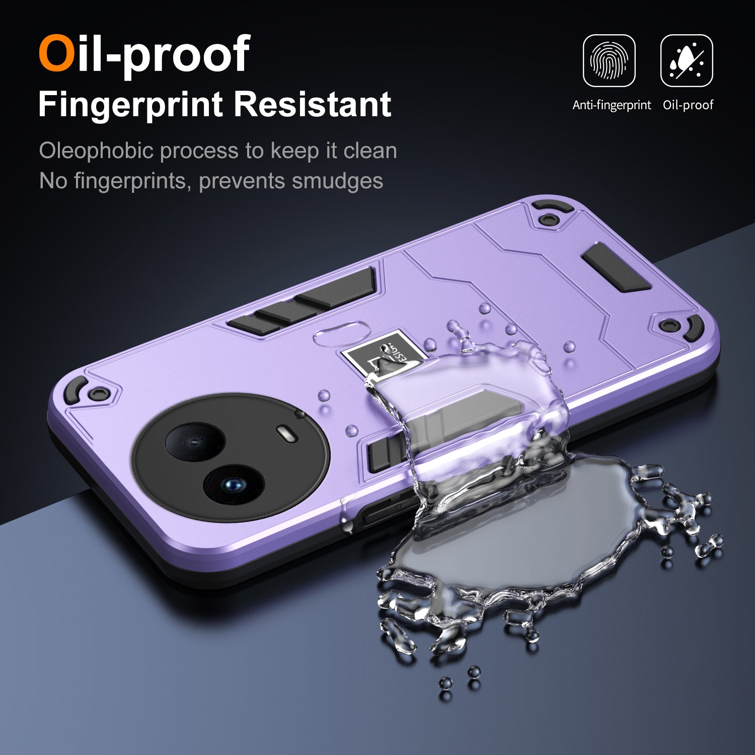 For Realme 11 5G (Global) / 11x 5G Case Shock Absorption PC+TPU 2-in-1 Phone Cover  - Purple