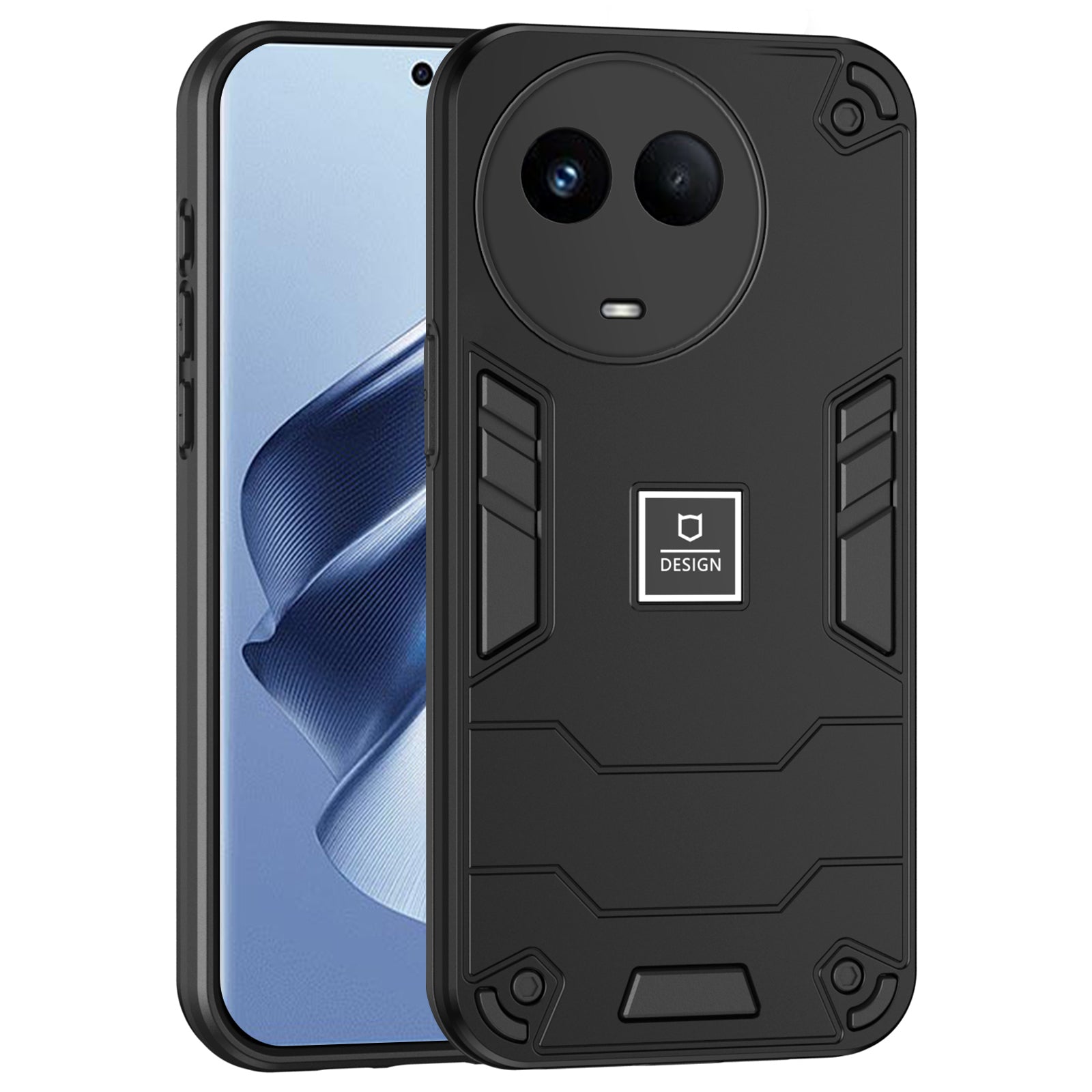 For Realme 11 5G (Global) / 11x 5G Case Shock Absorption PC+TPU 2-in-1 Phone Cover  - Purple