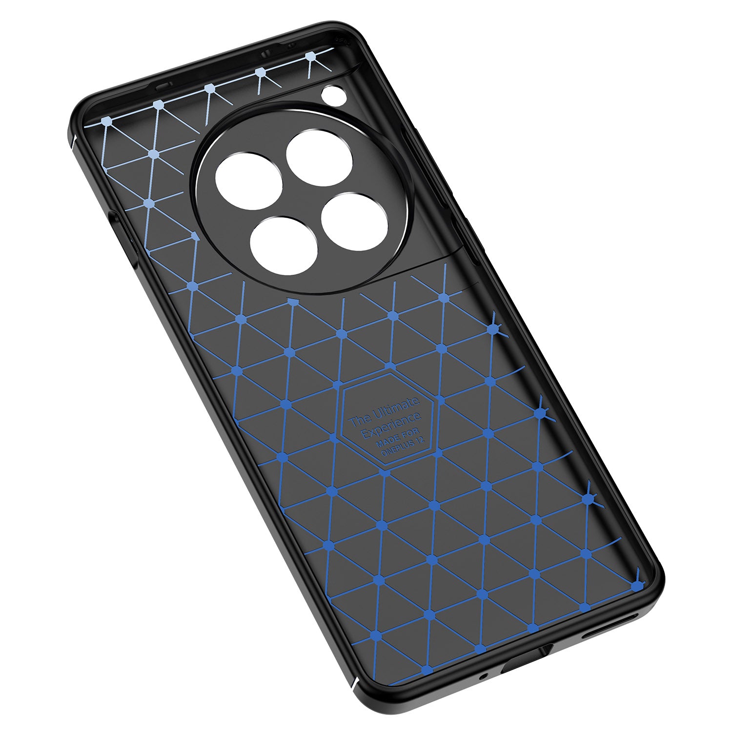 For OnePlus 12 5G Soft TPU Case Litchi Texture Protective Phone Cover - Black