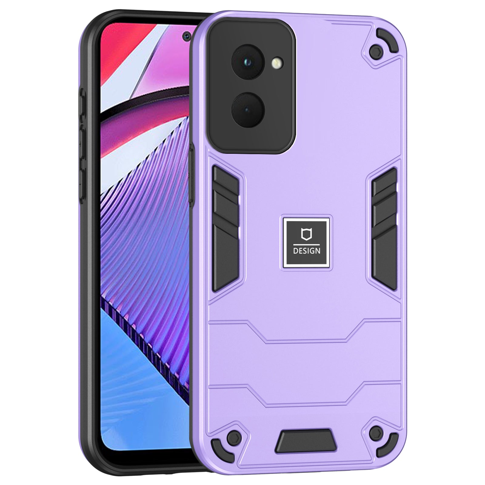 For Motorola Moto G Power (2024) Phone Case Rugged Tough Dual Layer Armor Cover - Navy Blue