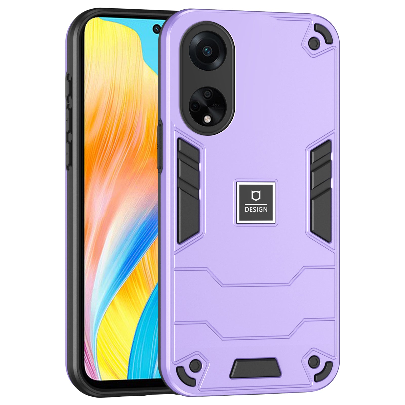 For Oppo A98 5G / F23 5G / A1 5G Case Hard PC Soft TPU Phone Cover Anti-Fingerprint - Purple