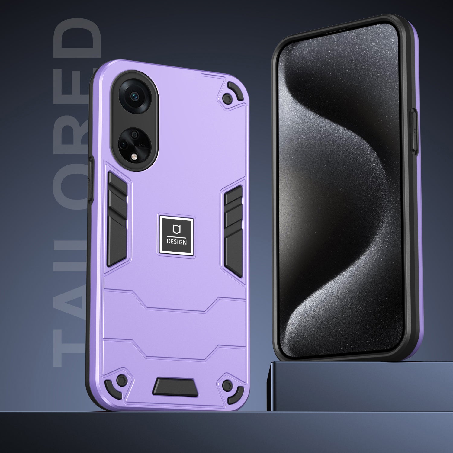 For Oppo A98 5G / F23 5G / A1 5G Case Hard PC Soft TPU Phone Cover Anti-Fingerprint - Purple