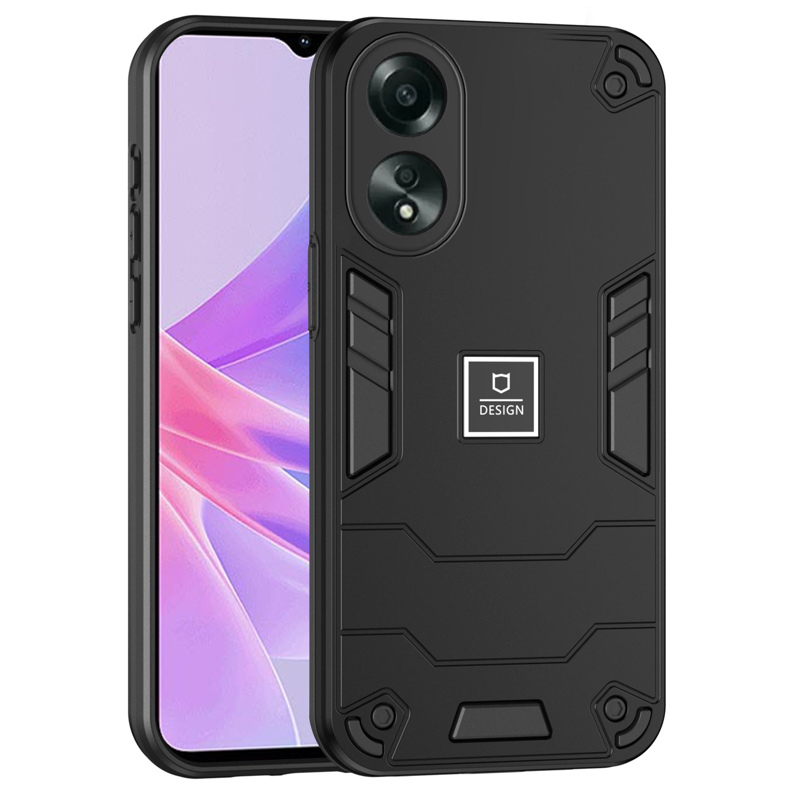 For Oppo A58 4G Case 2-in-1 TPU+PC Drop Protective Phone Cover - Purple