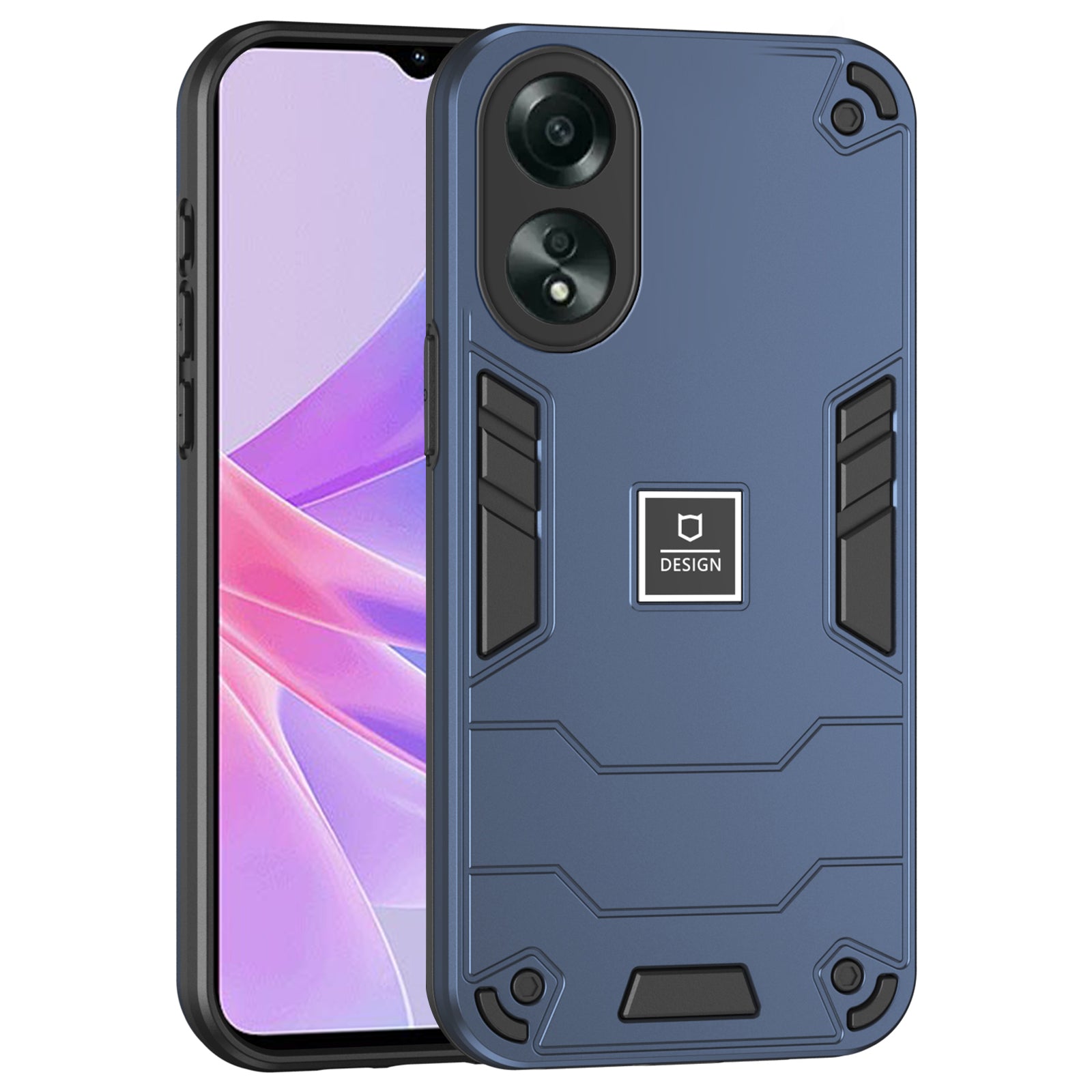 For Oppo A58 4G Case 2-in-1 TPU+PC Drop Protective Phone Cover - Purple