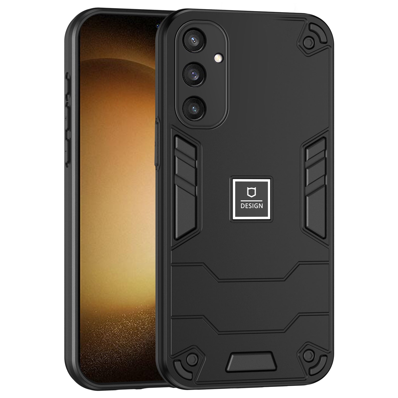 For Samsung Galaxy S24+ Phone Case Dual Layer Hard PC Soft TPU Protective Cover - Navy Blue