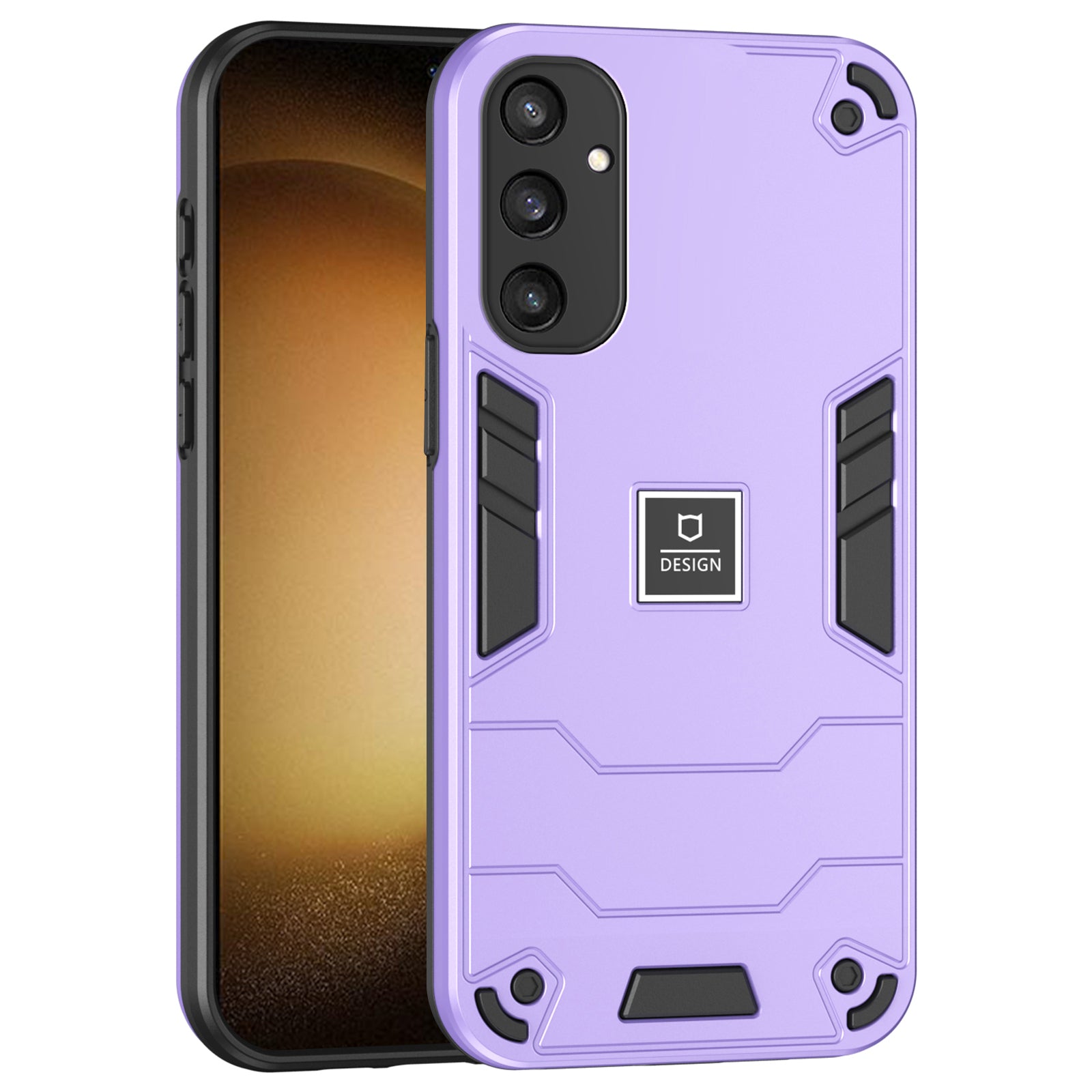 For Samsung Galaxy S24+ Phone Case Dual Layer Hard PC Soft TPU Protective Cover - Navy Blue