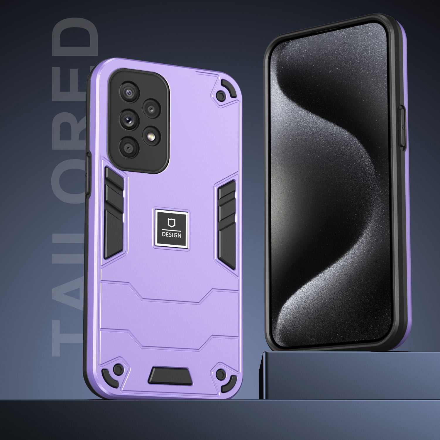For Samsung Galaxy A33 5G Phone Case Dual Layer Protection Cover Comfortable Grip - Purple