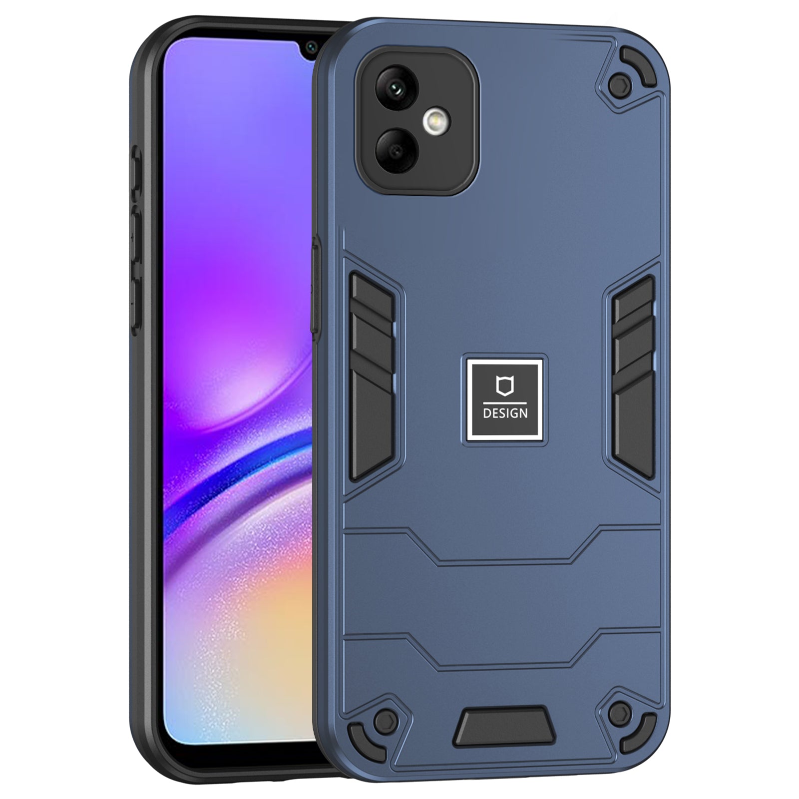 For Samsung Galaxy A05 4G Phone Case Hard PC + Soft TPU Anti-Scratch Cover - Black