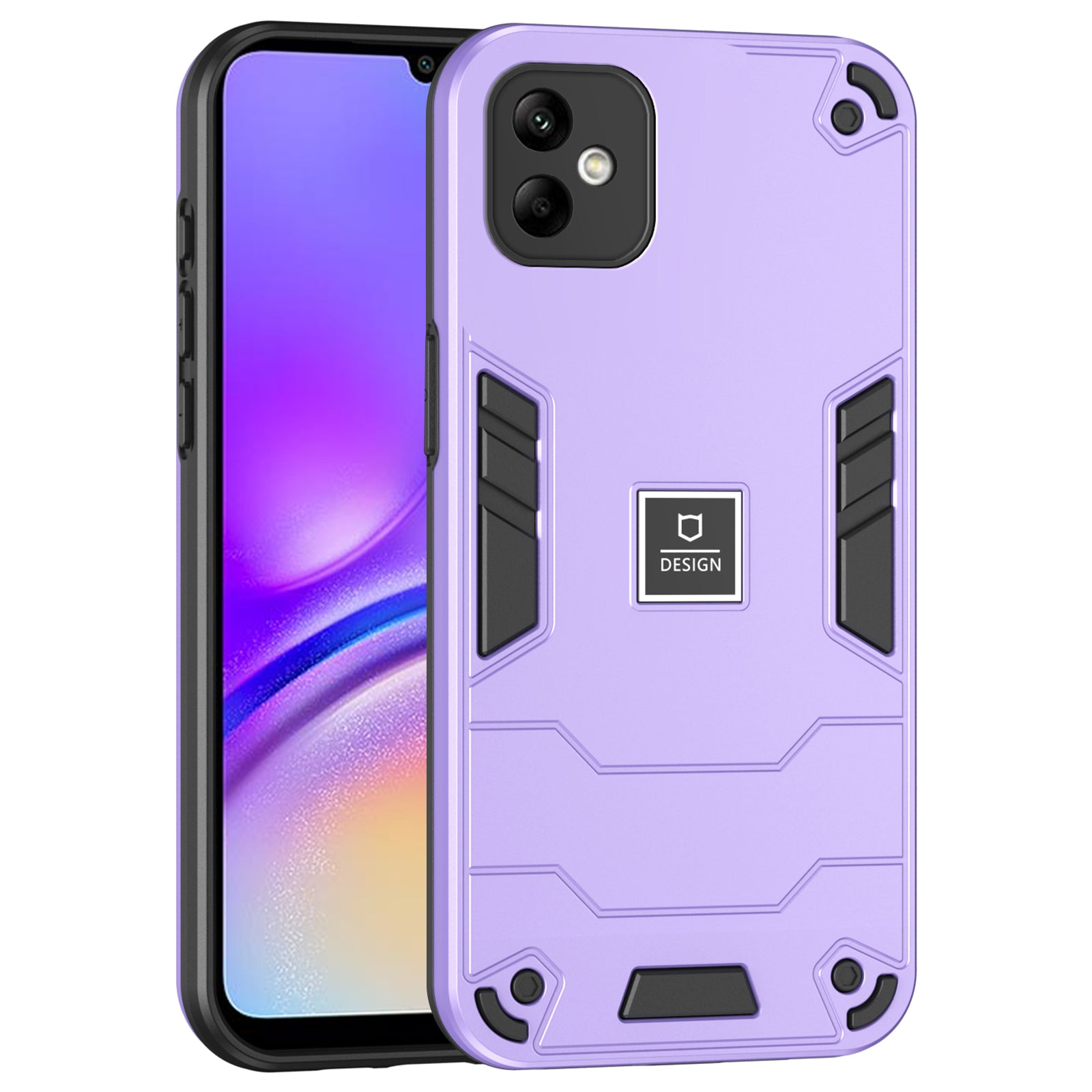 For Samsung Galaxy A05 4G Phone Case Hard PC + Soft TPU Anti-Scratch Cover - Black