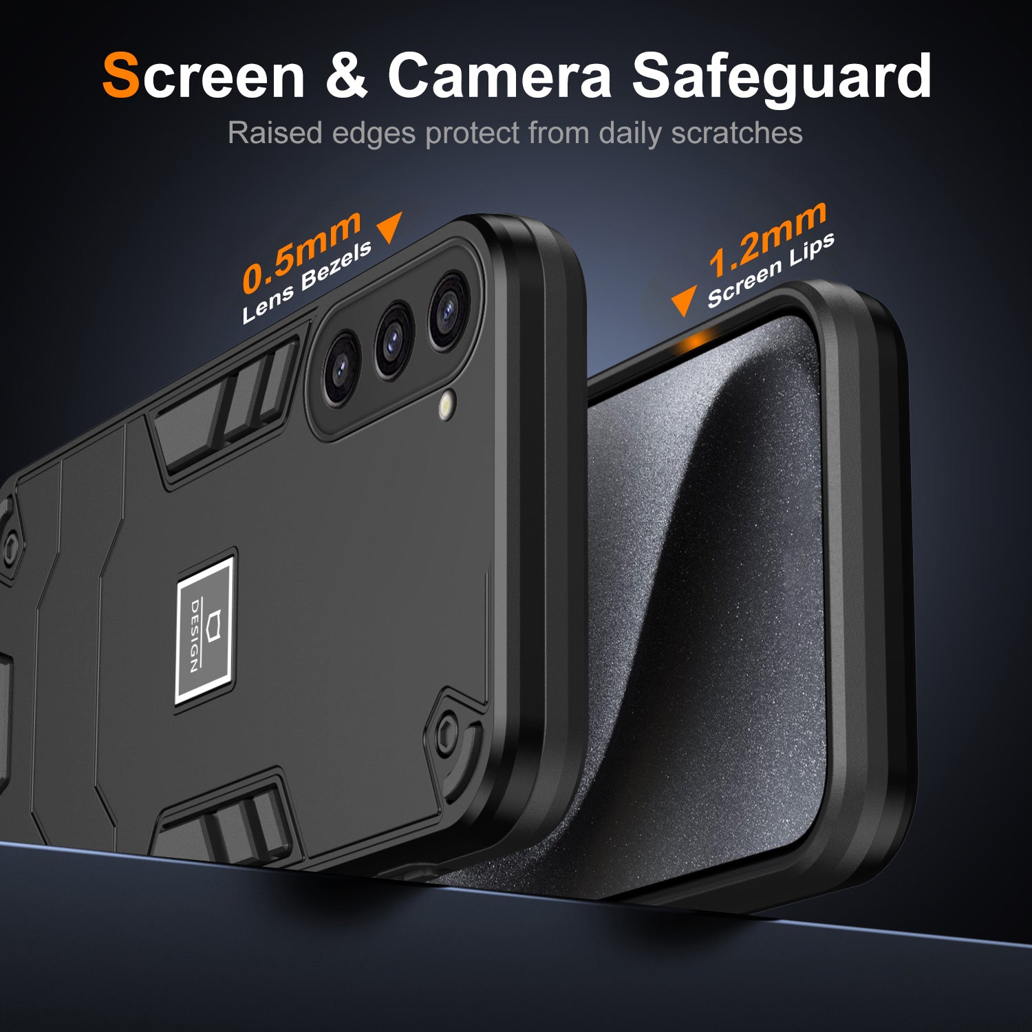For Samsung Galaxy S23+ Phone Case Hybrid Hard PC + Soft TPU Shockproof Cover - Black