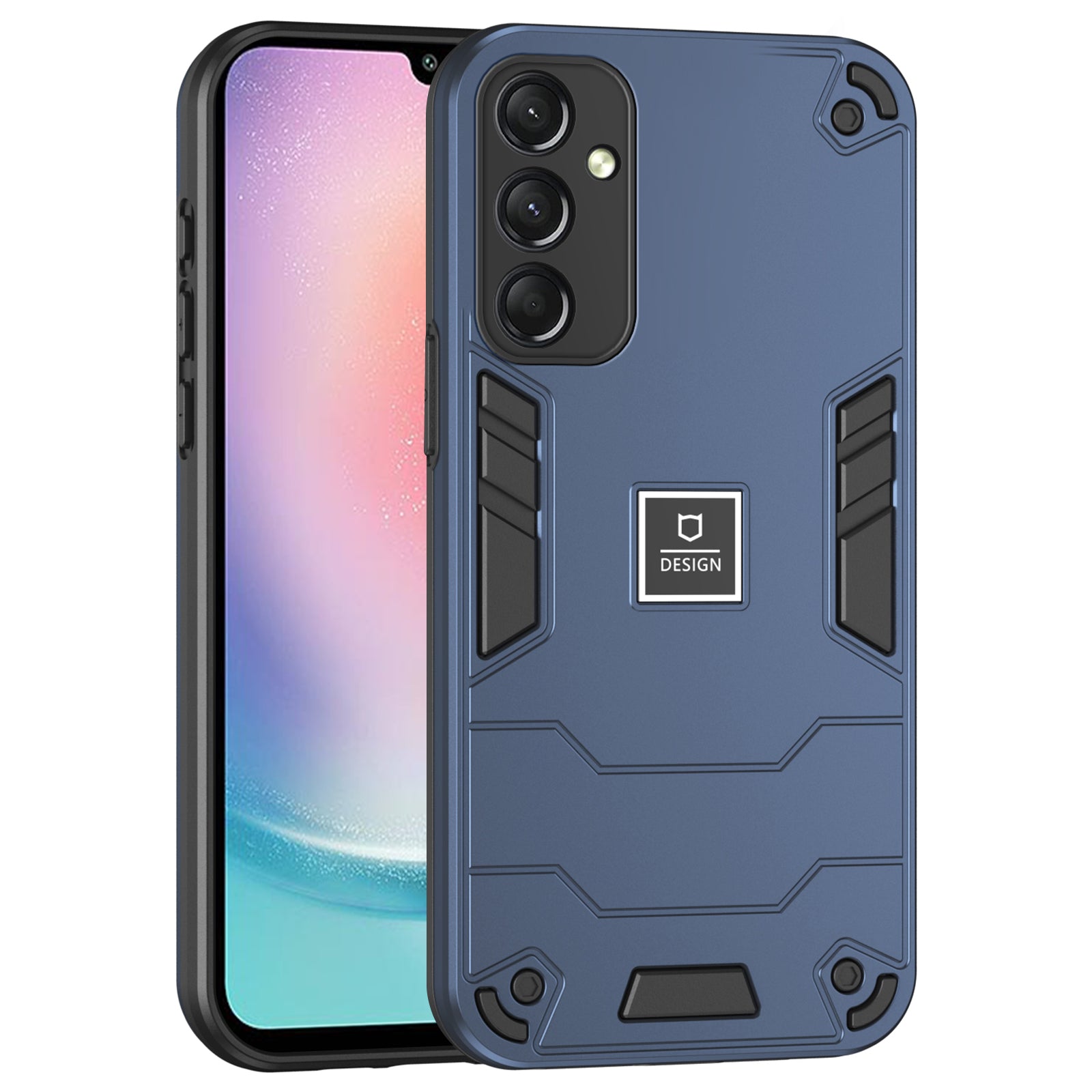 For Samsung Galaxy A24 4G (162.1 x 77.6 x 8.3mm) Case Comfortable Grip Drop Protection Phone Cover - Black