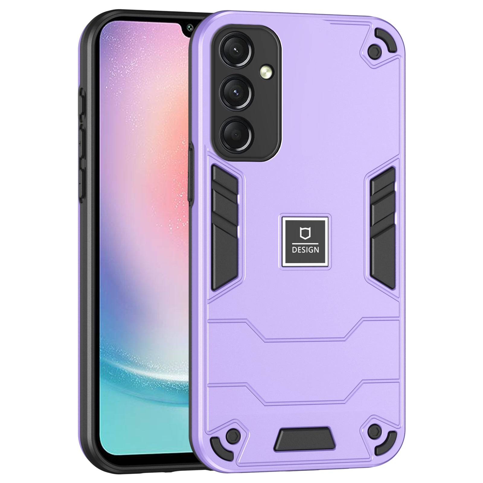 For Samsung Galaxy A24 4G (162.1 x 77.6 x 8.3mm) Case Comfortable Grip Drop Protection Phone Cover - Black