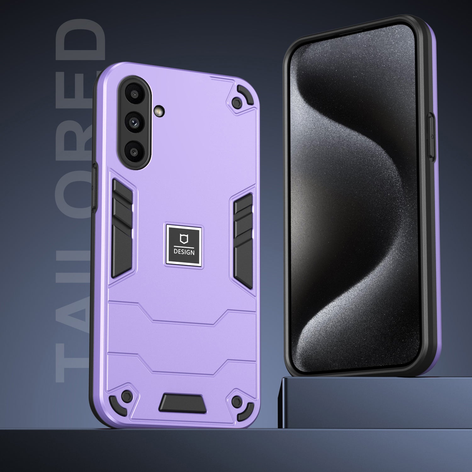 For Samsung Galaxy A14 4G / 5G Phone Case Dual Layer Hybrid Soft TPU Hard PC Cover - Purple